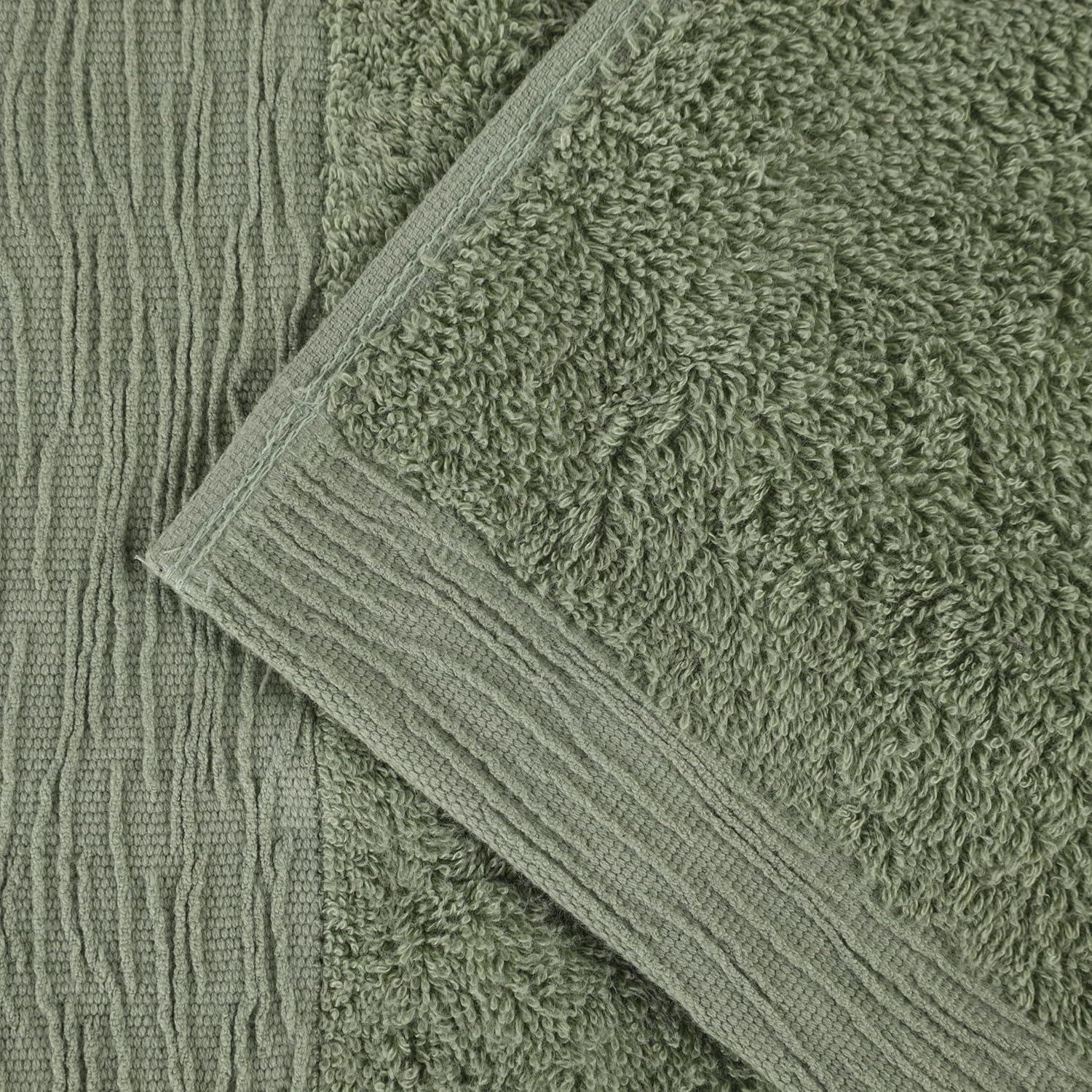 Superior Rayon from Bamboo Soft Modern 6-Piece Towel Set, Green