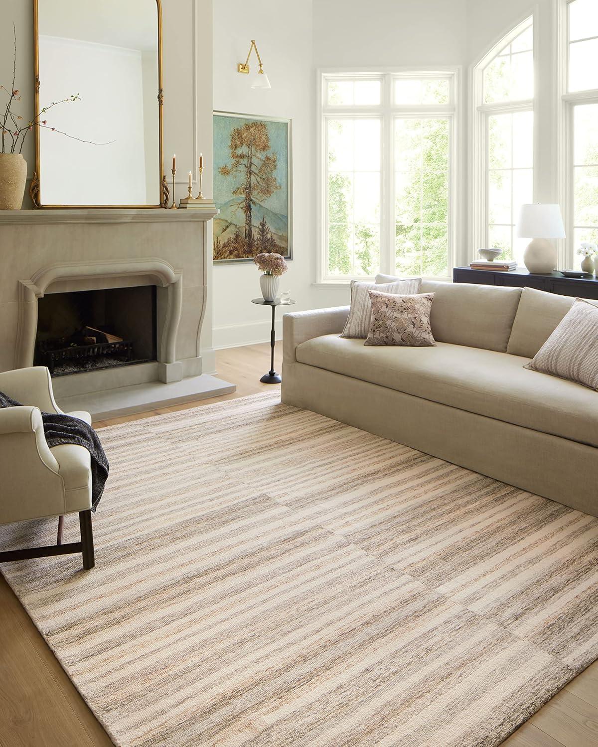 Chris Loves Julia x Loloi Chris Loves Julia x Loloi Chris Collection CHR-03 Ivory / Clay, Transitional  Area Rug