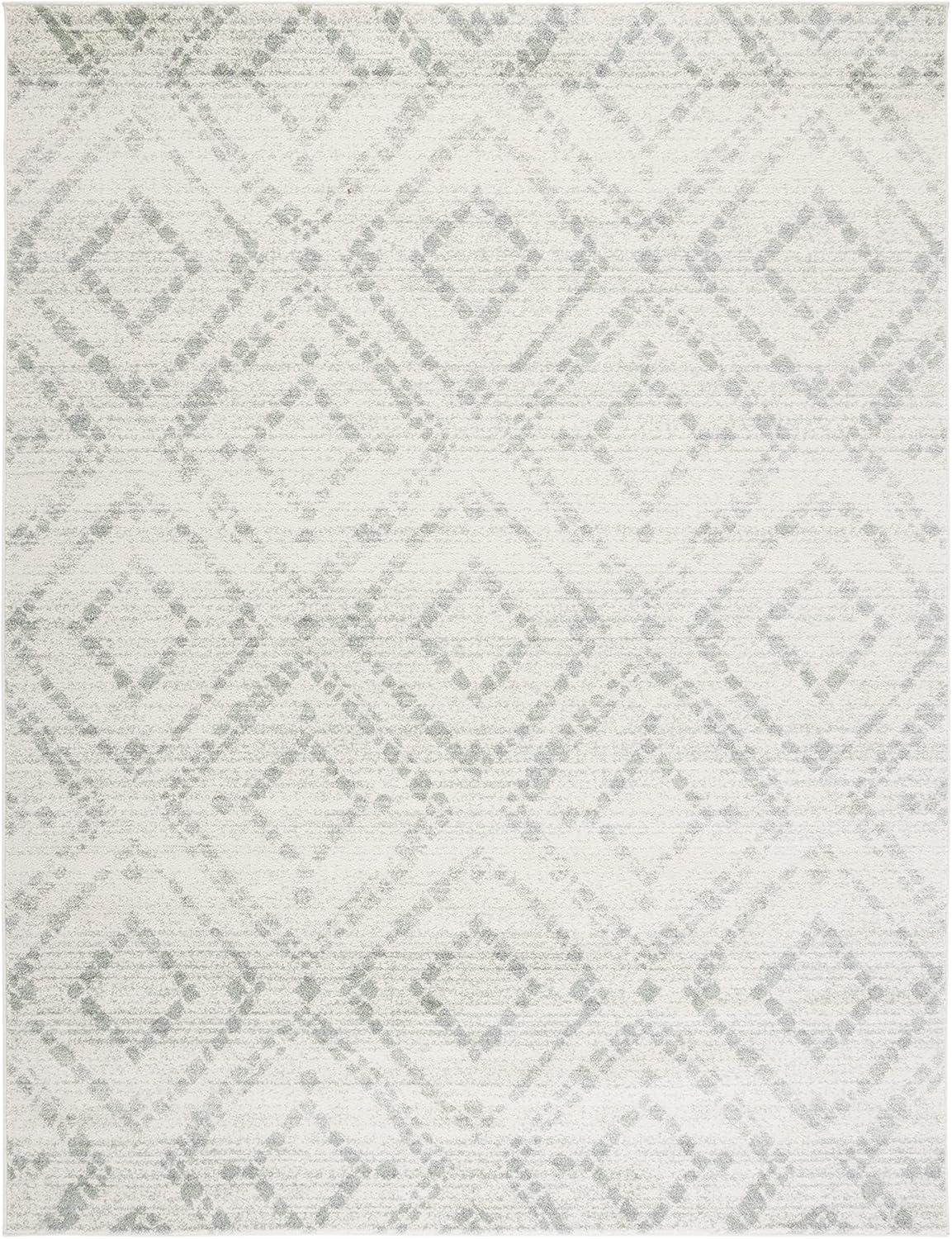 SAFAVIEH Adirondack Lecia Geometric Area Rug, Ivory/Green, 9' x 12'