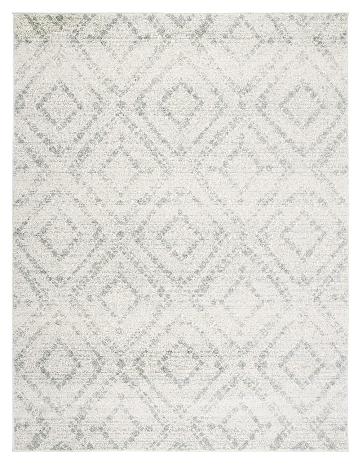 Adirondack ADR131 Non-Shedding Power Loomed Indoor Area Rug - Ivory/Green - 6'x9' - Safavieh