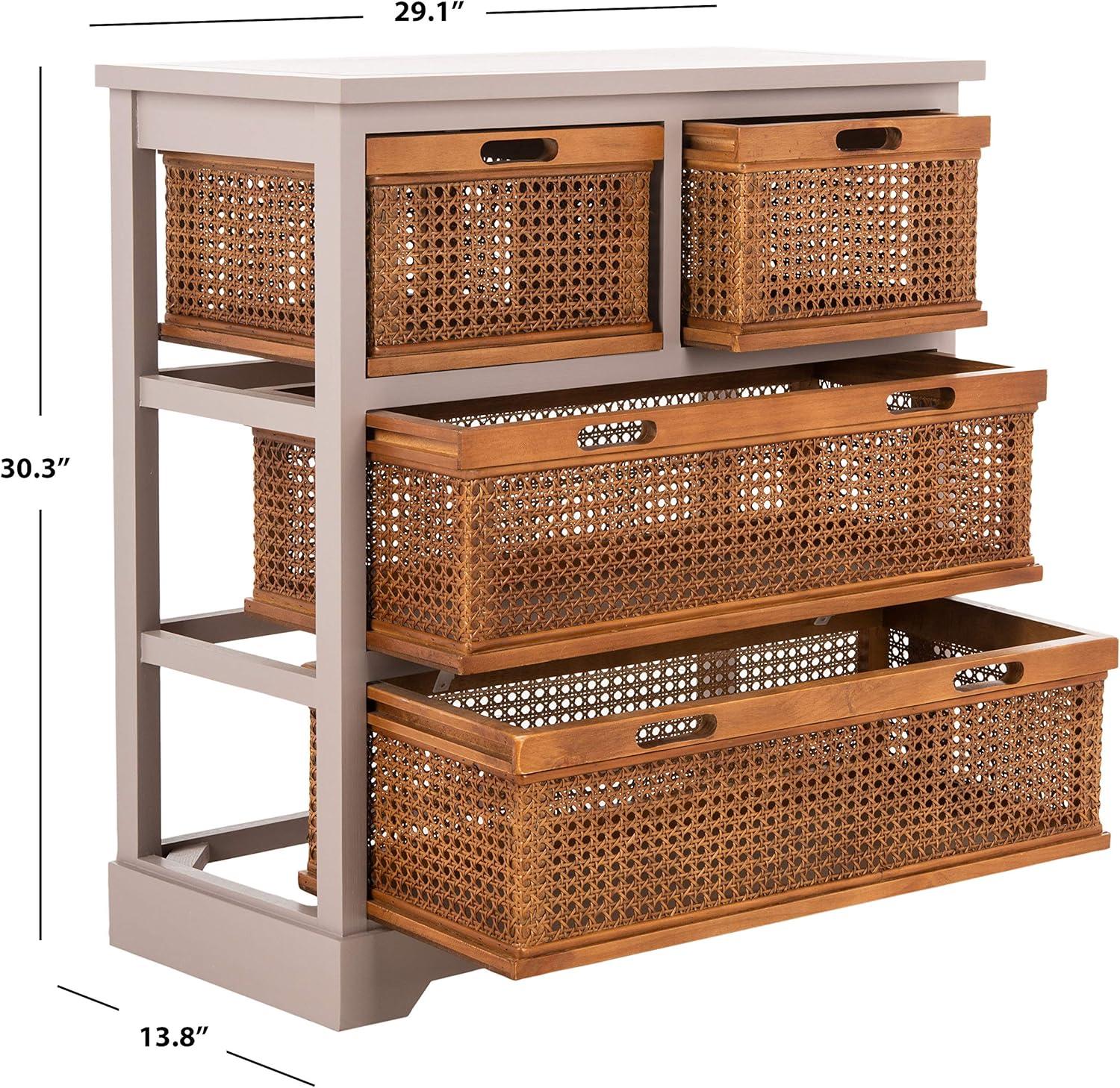 SAFAVIEH Jackson 4-Drawer Storage Unit Quartz Grey