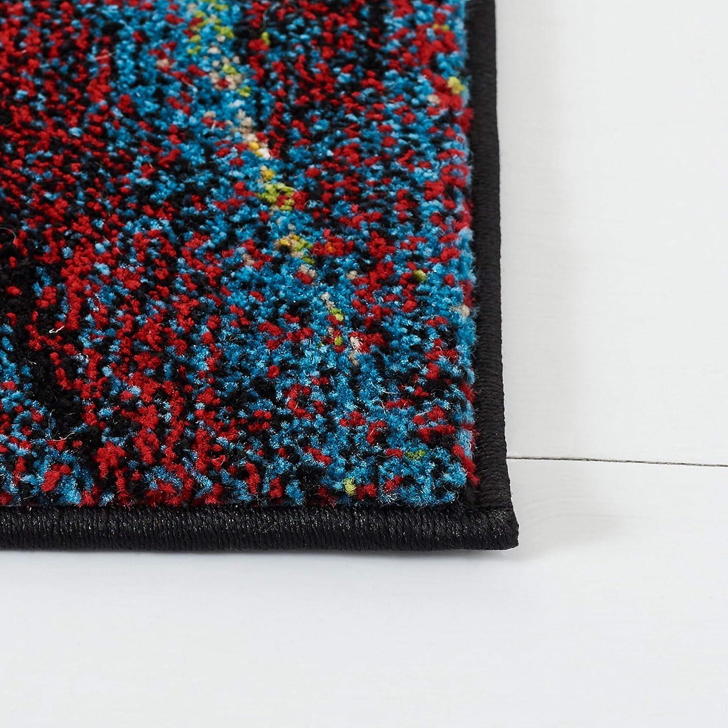 Glacier GLA126 Power Loomed Area Rug - Red/Green - 5'3"x7'6" - Safavieh.