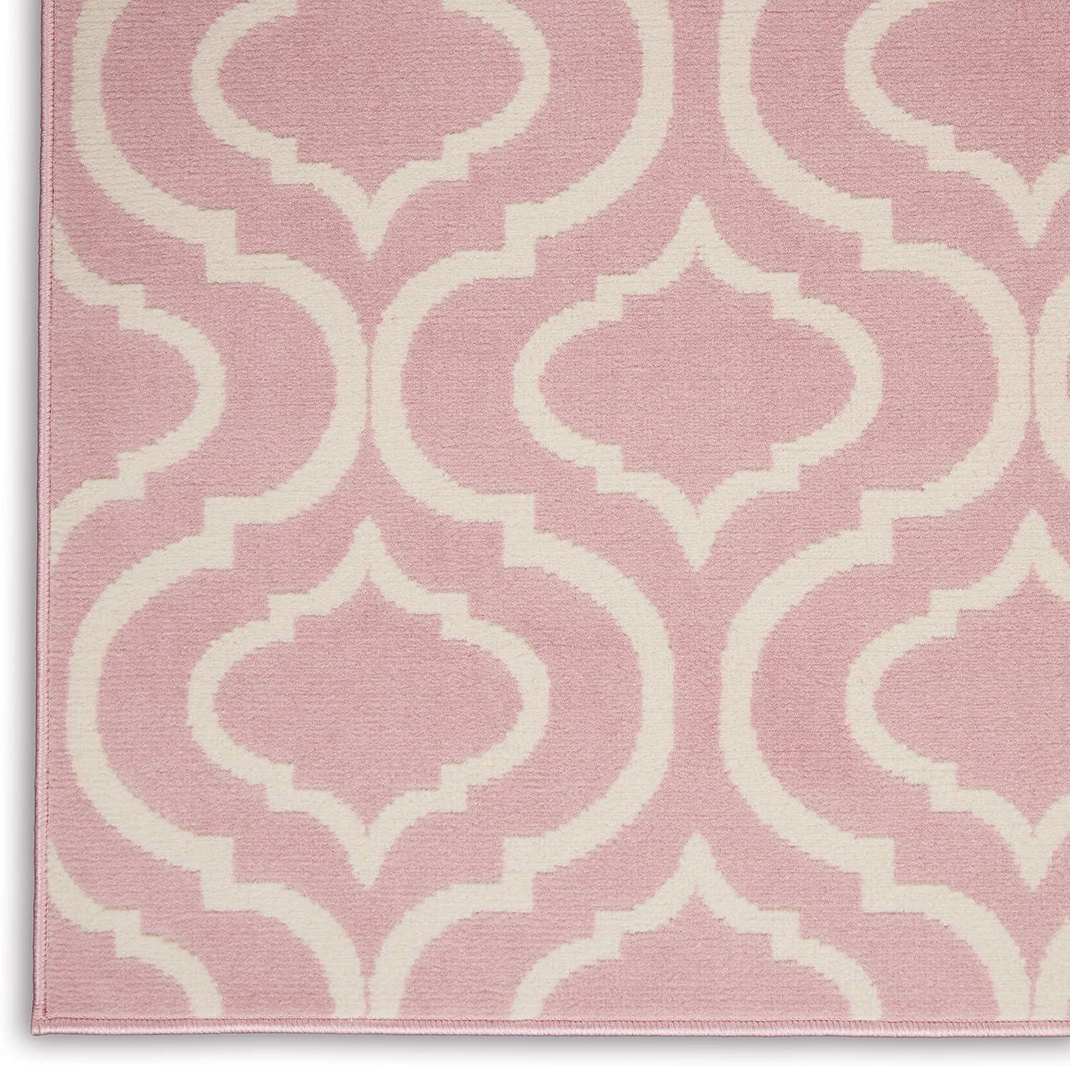 Elegant Pastel Pink 6' x 9' Reversible Hand-Knotted Area Rug