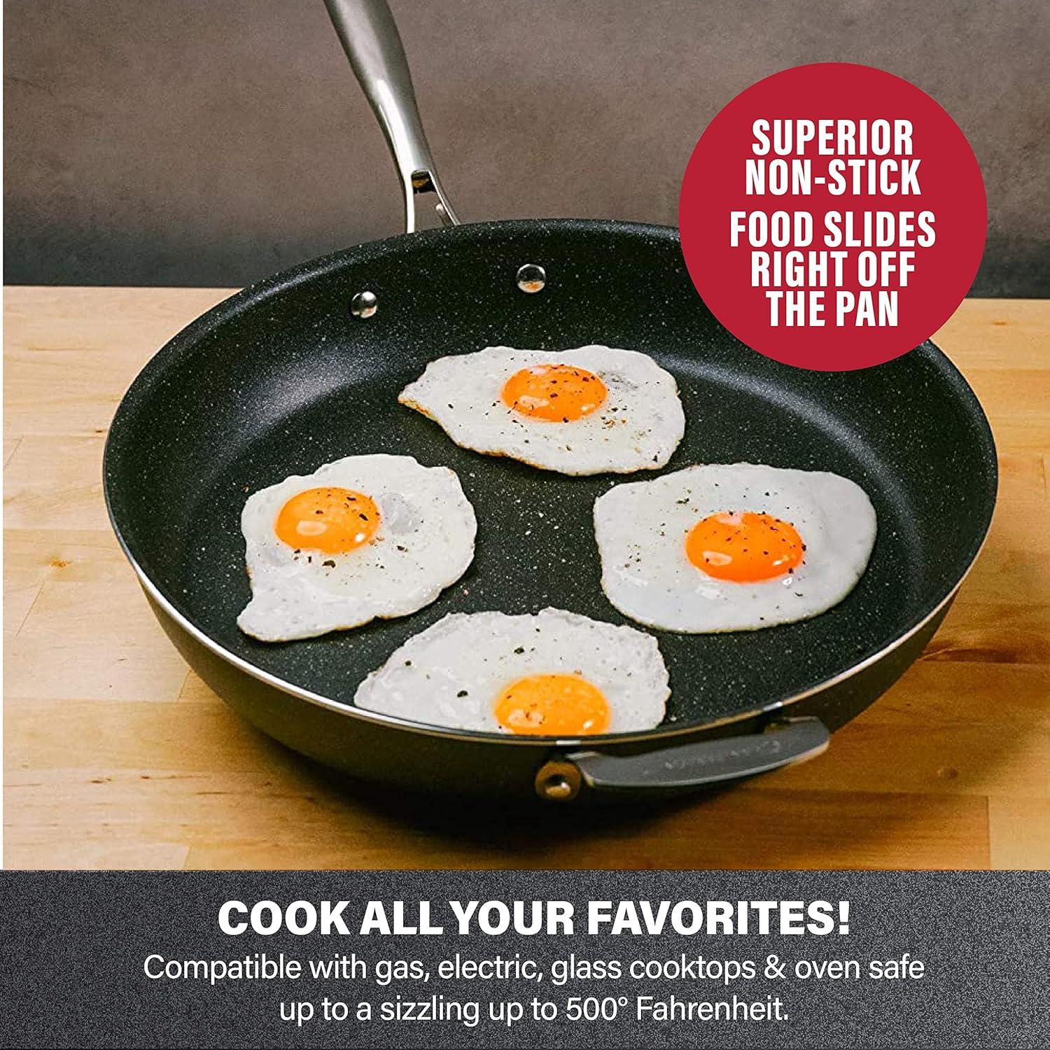 Granitestone 14" Nonstick Family Fry Pan with Helper Handle