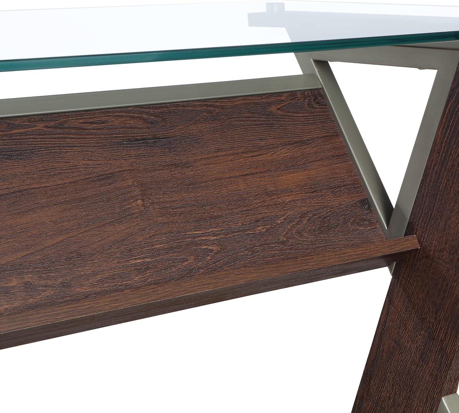 Zenos 48" Desk in Traditional Cherry Red Engineered Wood