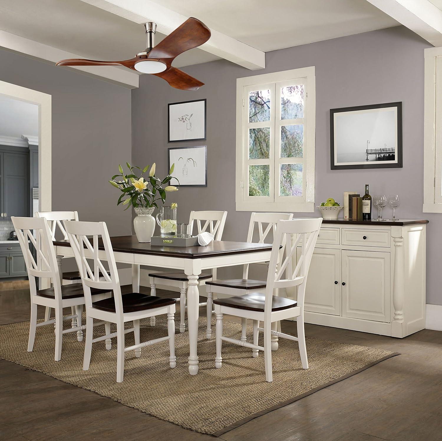 Classic Shelby 7-Piece White and Cherry Extendable Dining Set