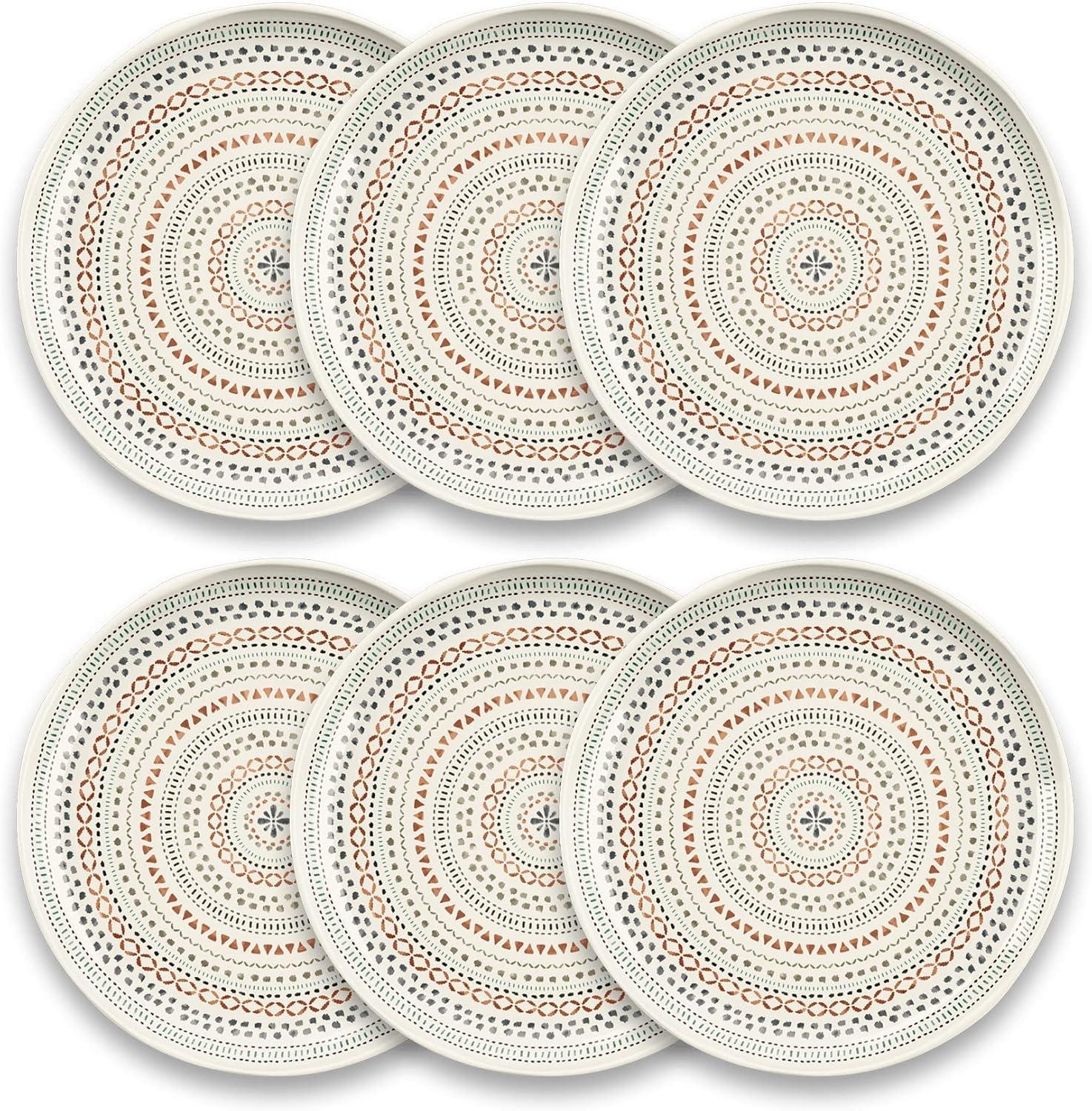 Rora Desert Mandala Planta 10.5" Melamine Dinner Plate