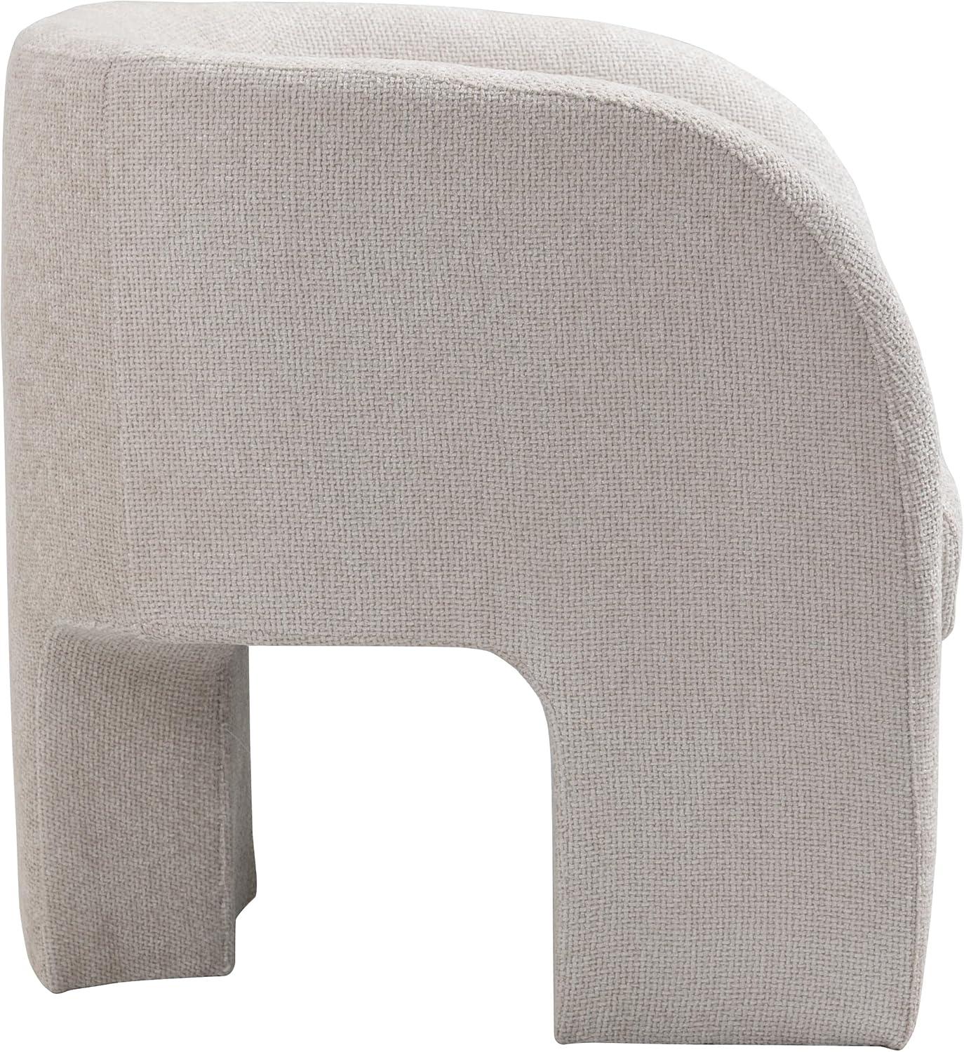 Meridian Furniture Sawyer Cream Chenille Fabric Accent Chair