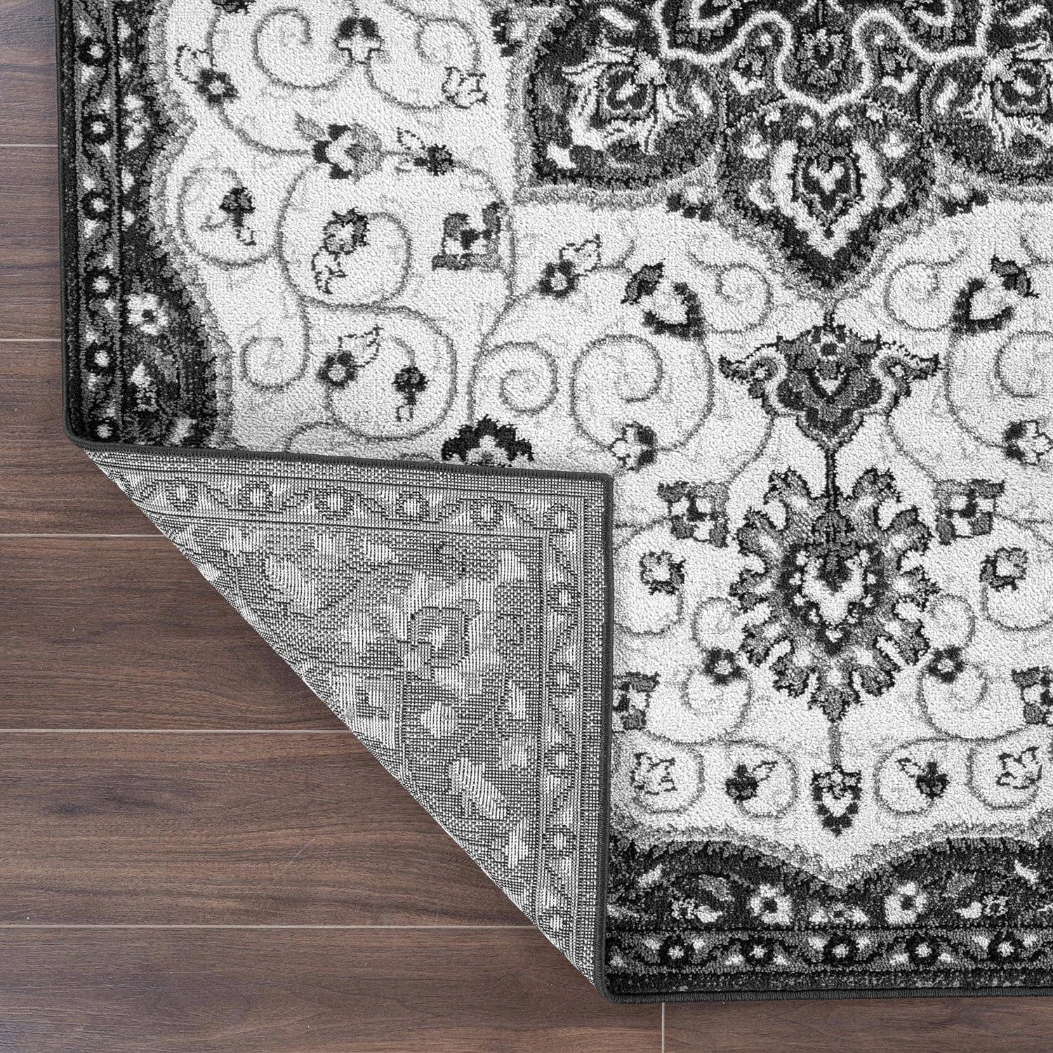World Rug Gallery Traditional Medallion Area Rug - BLUE 2'x7'