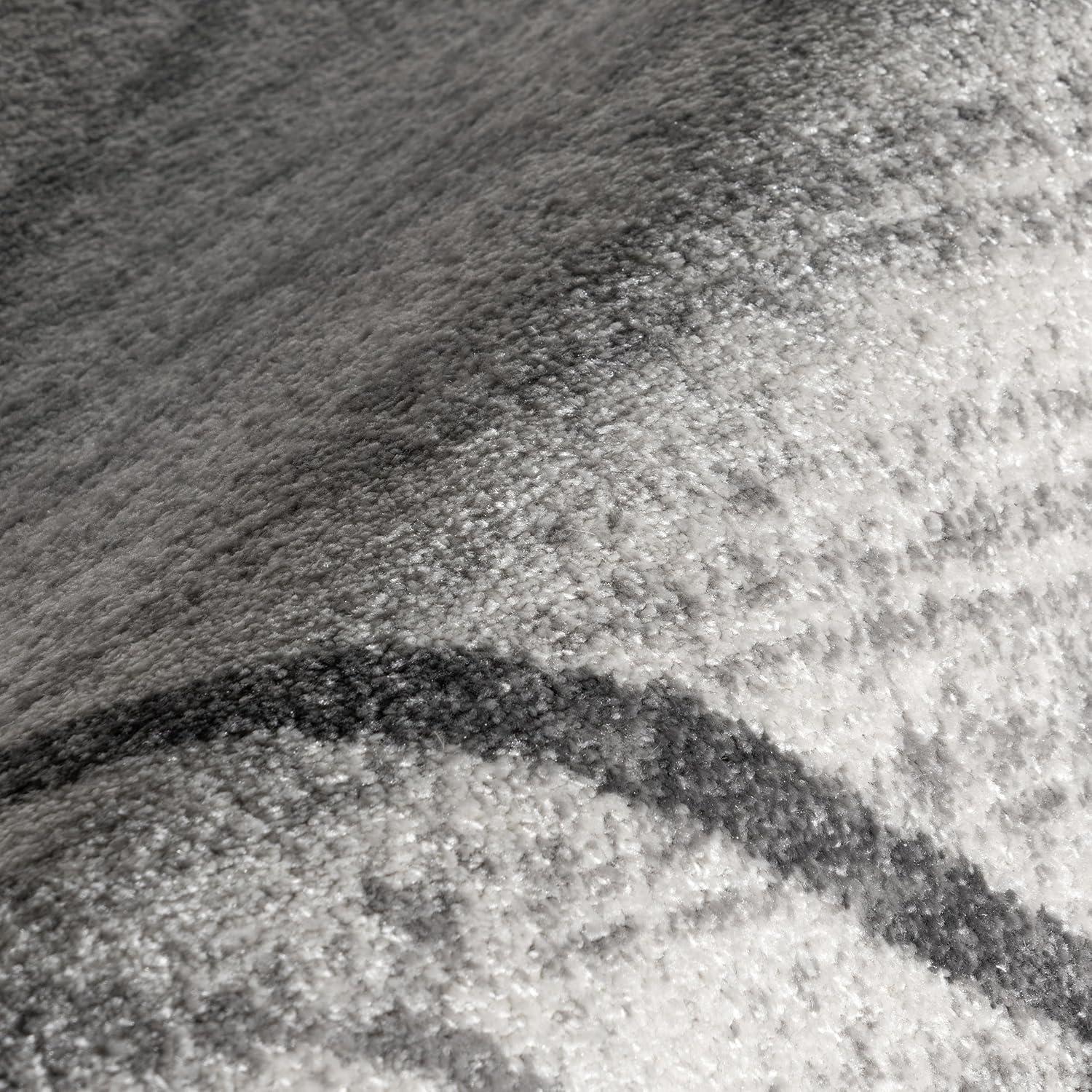 Nuloom 5x8 Thigpen Contemporary Indoor Area Rug, Grey, Abstract Lines, Non-Slip Backing, Stain Resistant, Bedroom Living Room, Kitchen