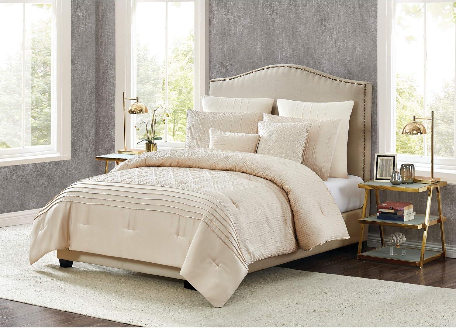 5th Avenue Lux 7pc Noelle Comforter Set Ivory