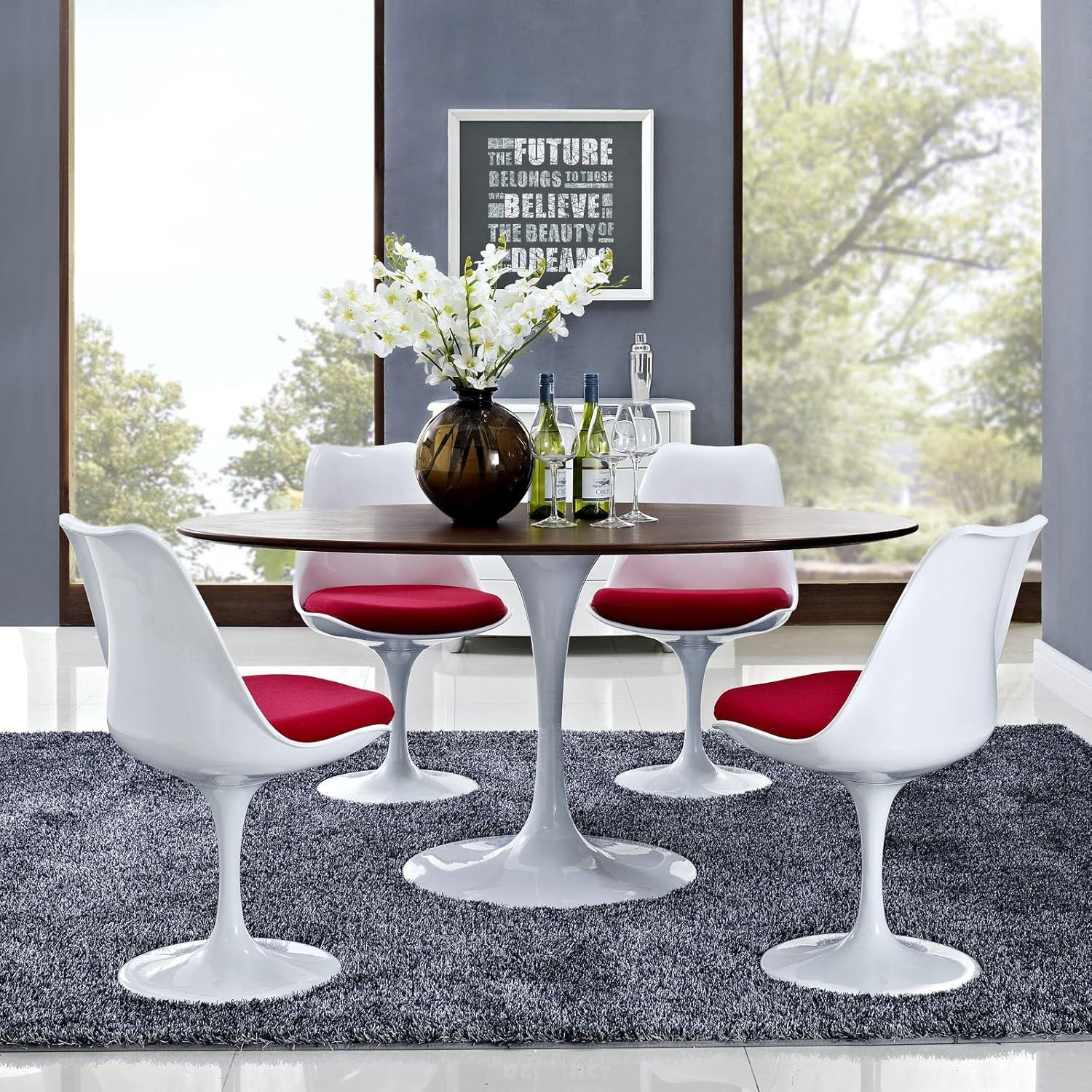 Modway Modway Silver Orchid Fein Oval Dining Table