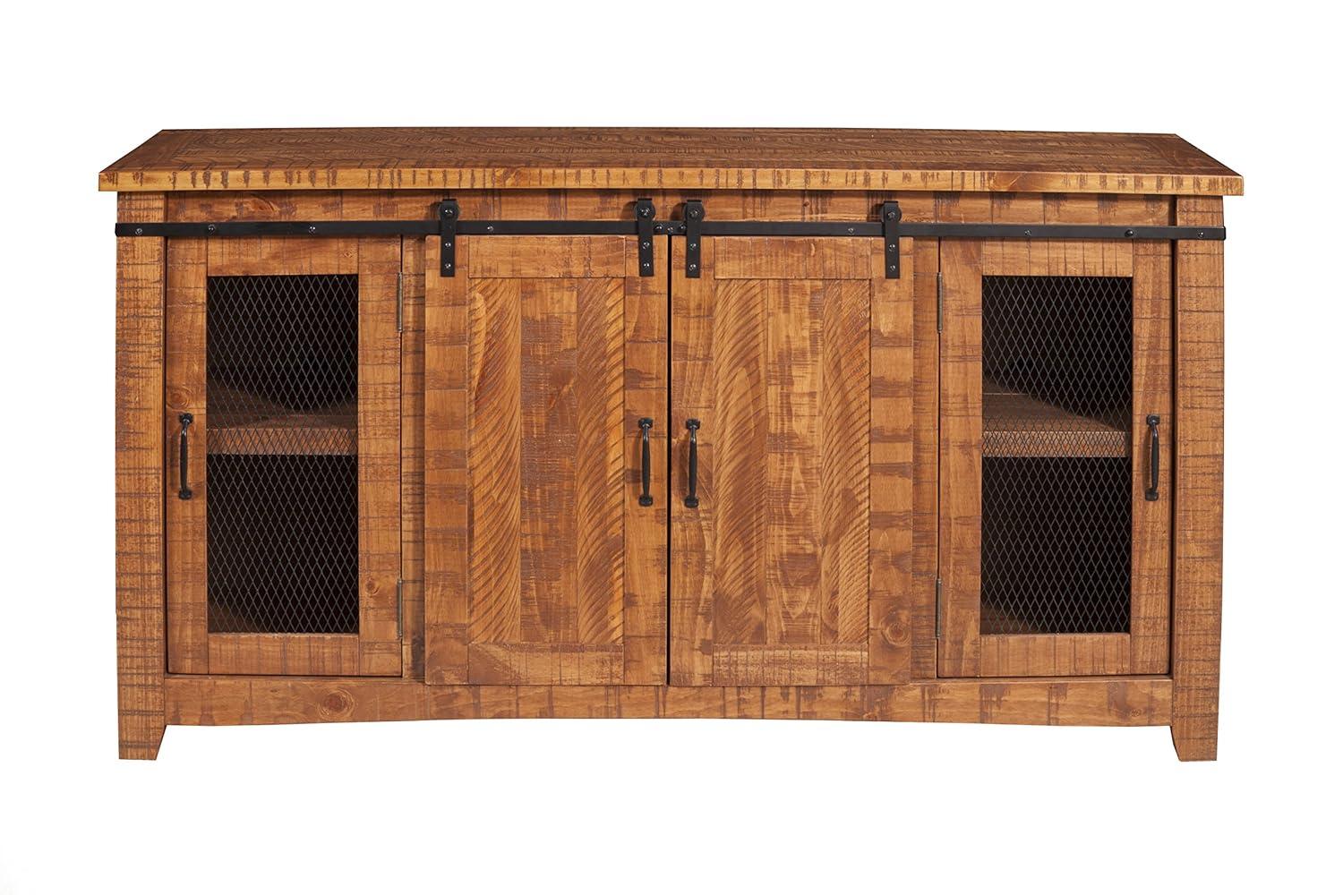 Omaha 65" Solid Wood TV Stand Honey Tobacco Finish - Martin Svensson Home