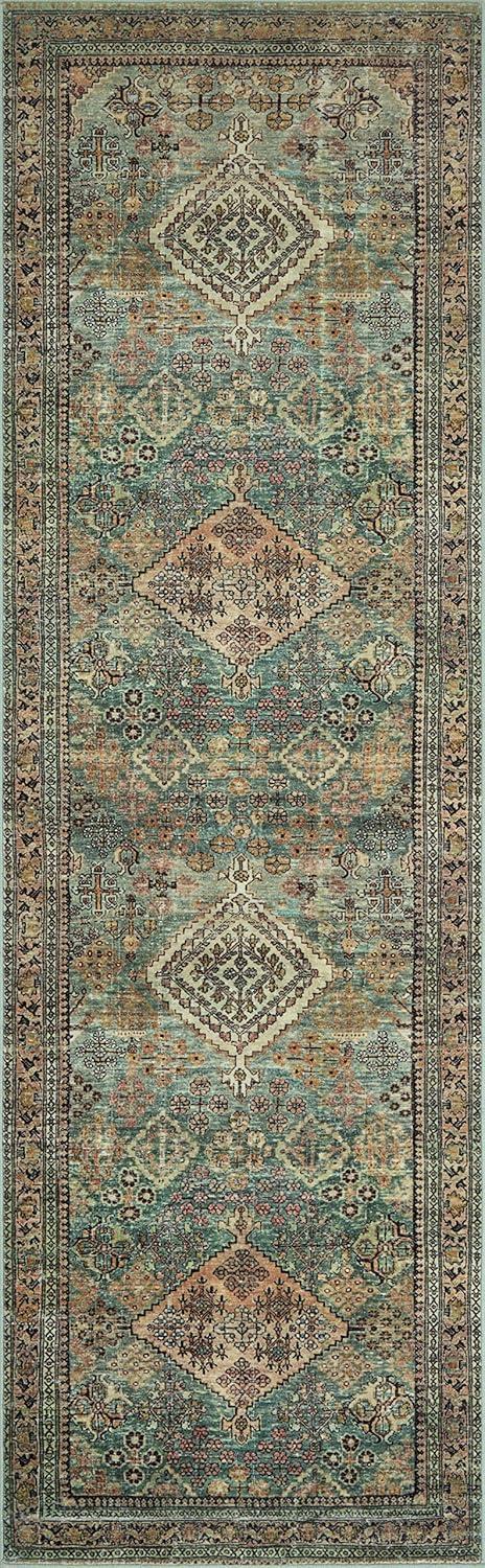 Sinclair III Rug by Magnolia Home by Joanna Gaines x Loloi - Turquoise and Multi / 7'6" x 9'6"