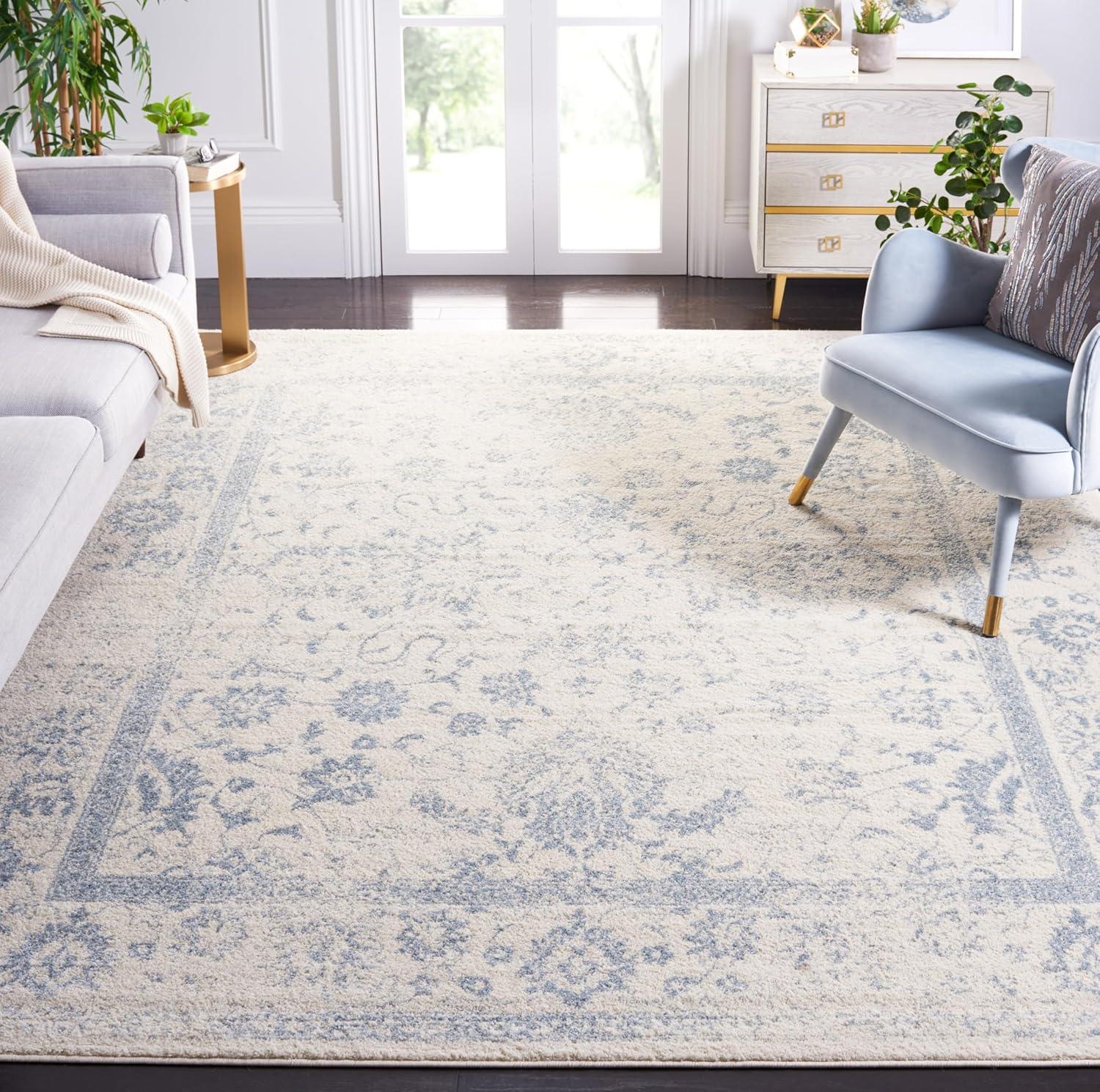 Adirondack ADR109 Machine Made Indoor Area Rug - Ivory/Slate - 9'x12' - Safavieh