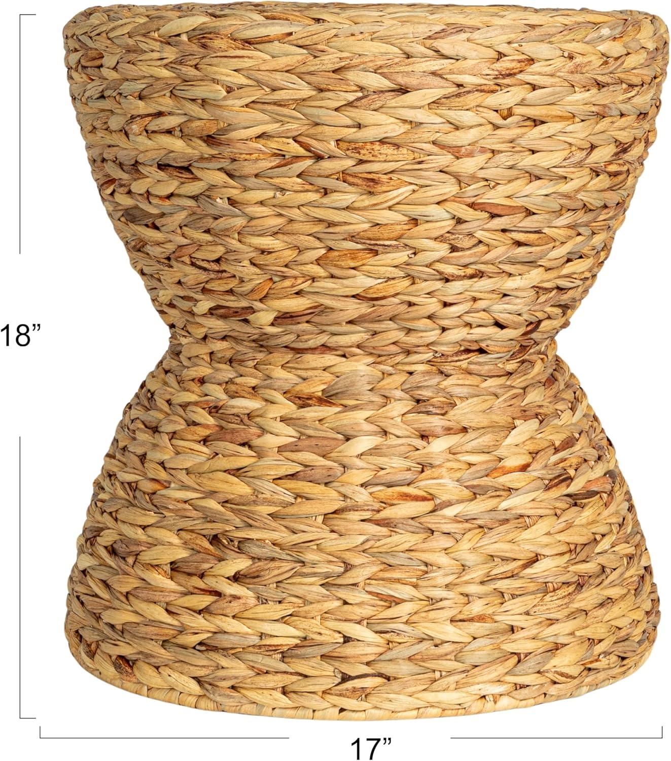 Household Essentials Water Hyacinth Hourglass Stool