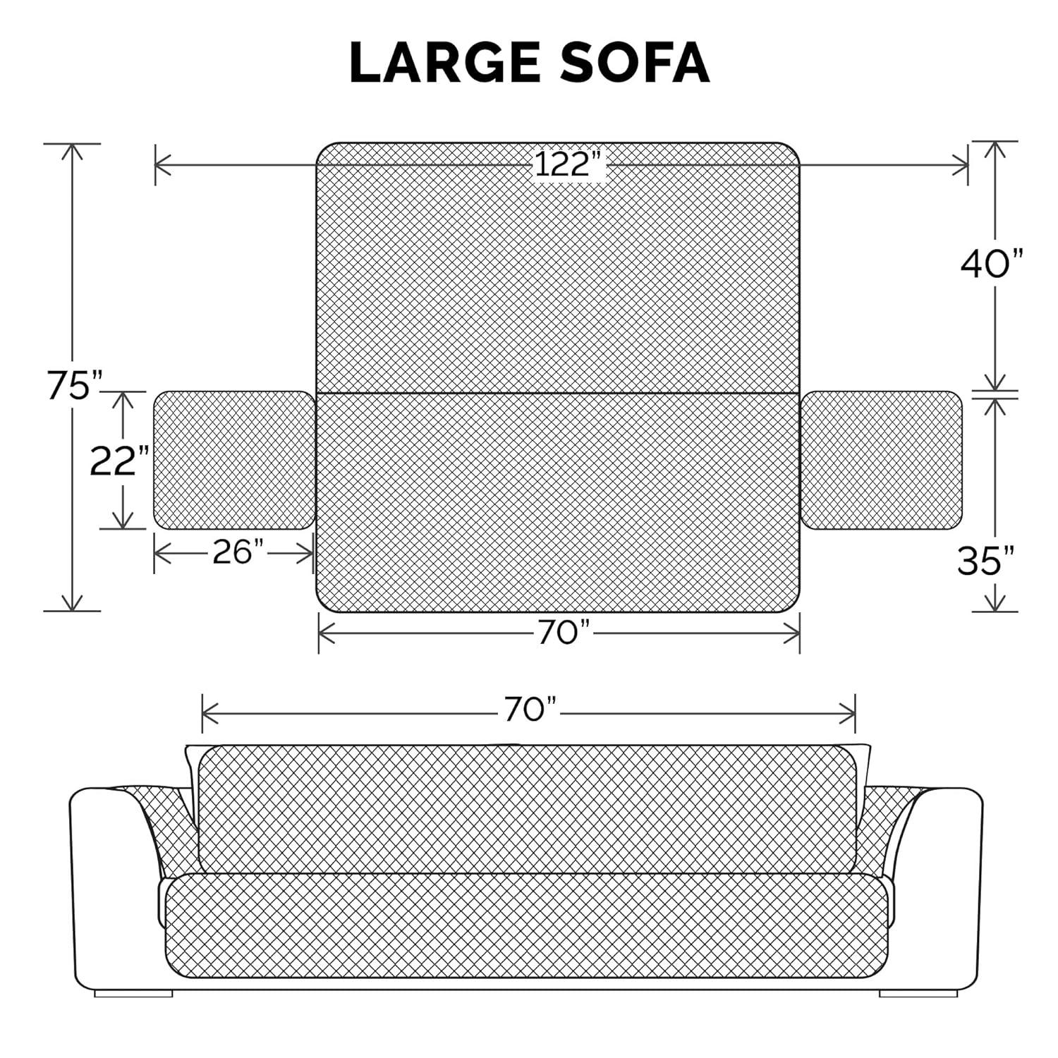 FurHaven Water Resistant Reversible Sofa Cover Furniture Protector