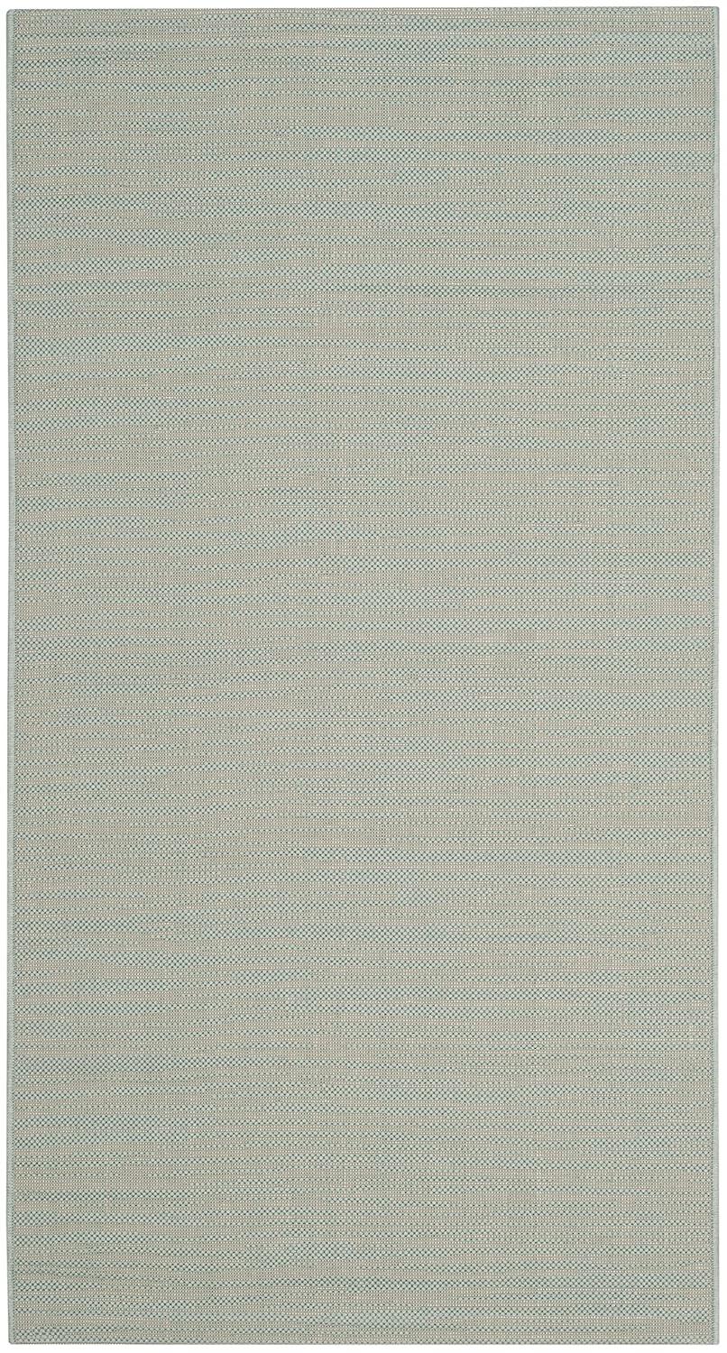 Courtyard CY6576 Power Loomed Indoor/Outdoor Accent Rug - Aqua/Cream - 2'7"x5' - Safavieh.