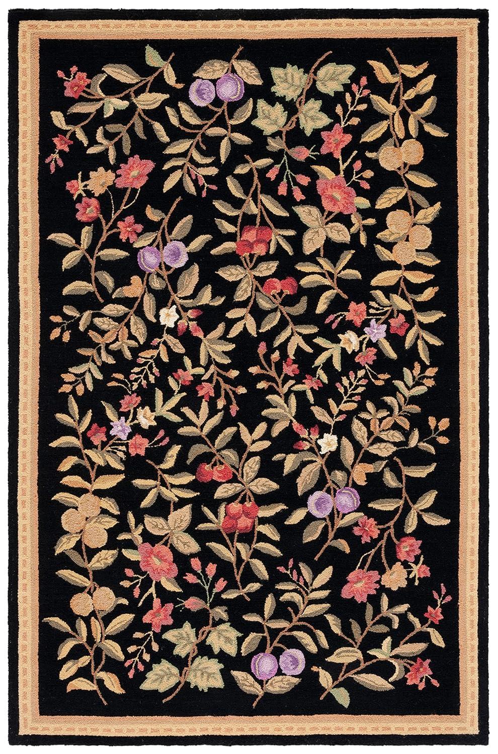 Chelsea HK210 Hand Hooked Accent Rug - Black - 2'9"x4'9" - Safavieh.