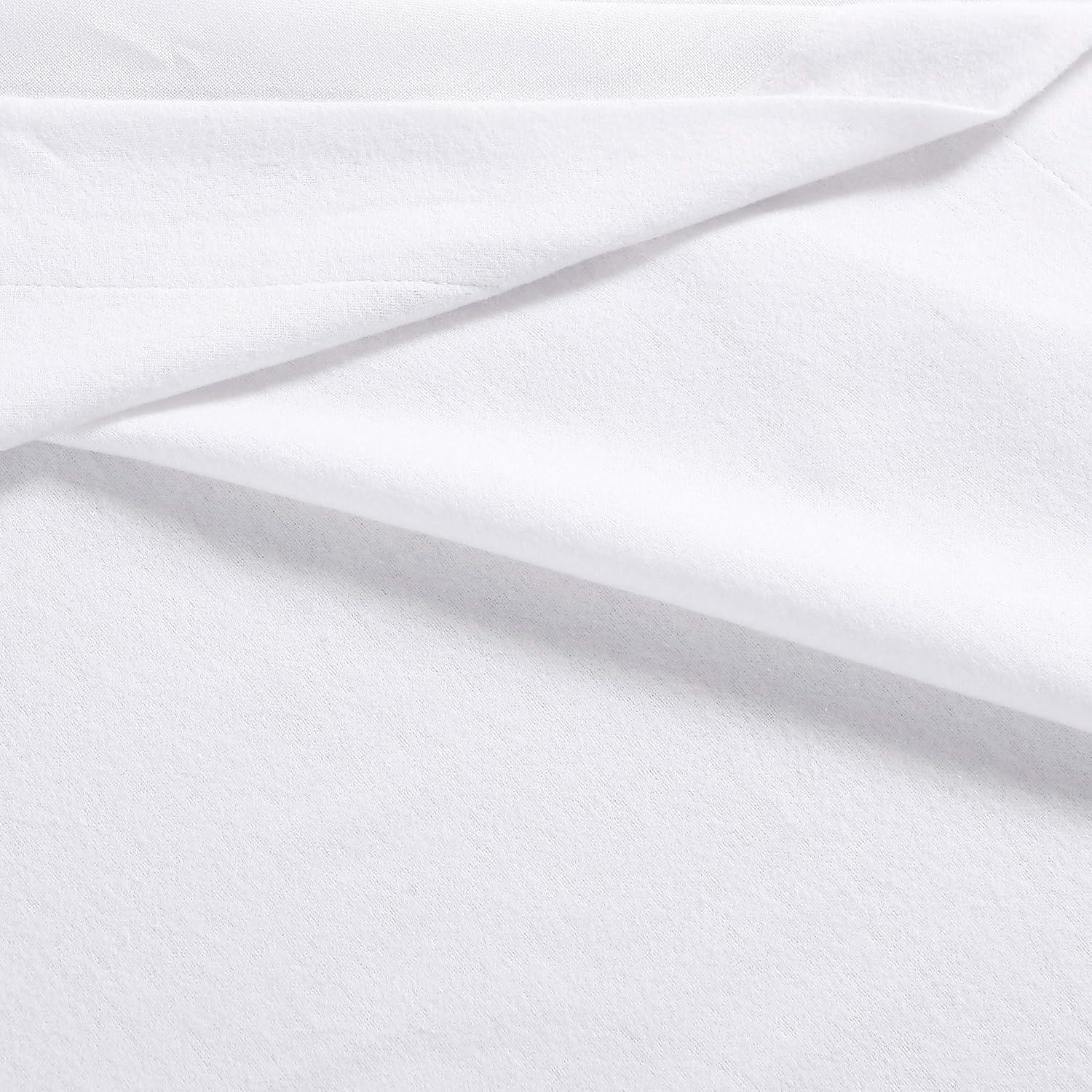 Twin Solid Flannel Sheet Set White - Eddie Bauer