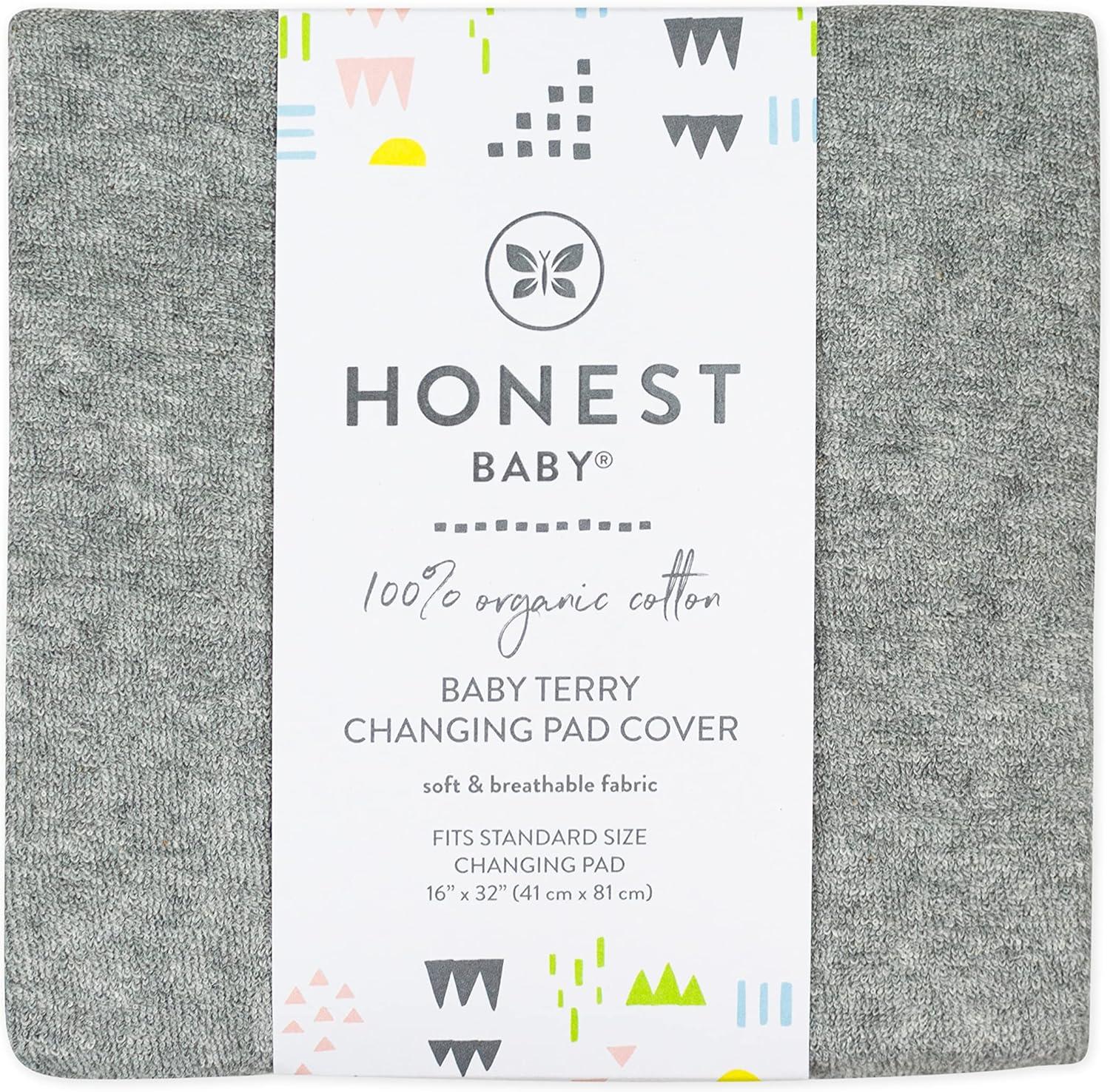 Honest Baby Organic Cotton Baby Terry Changing Pad Cover - Heather Gray