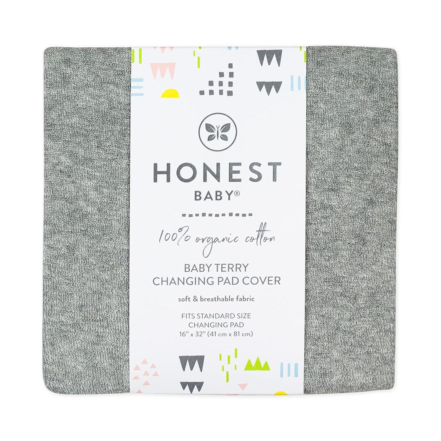 Honest Baby Organic Cotton Baby Terry Changing Pad Cover - Heather Gray