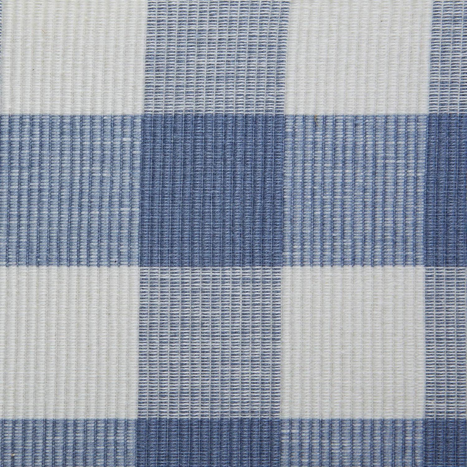 DII Stonewash Blue Buffalo Check Ribbed Placemat (Set of 6)