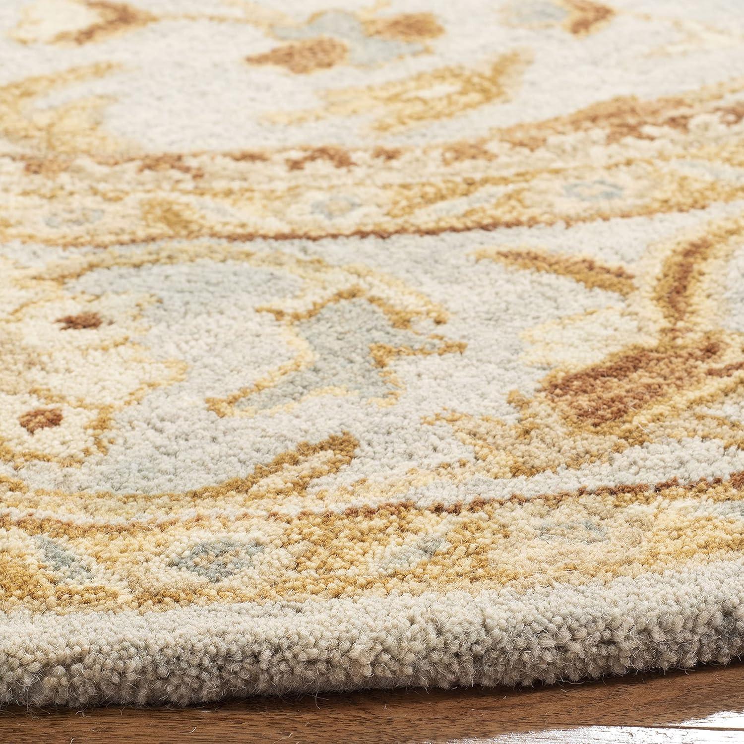 Antiquity AT60 Hand Tufted Area Rug - Light Grey - 6'x9' - Safavieh.