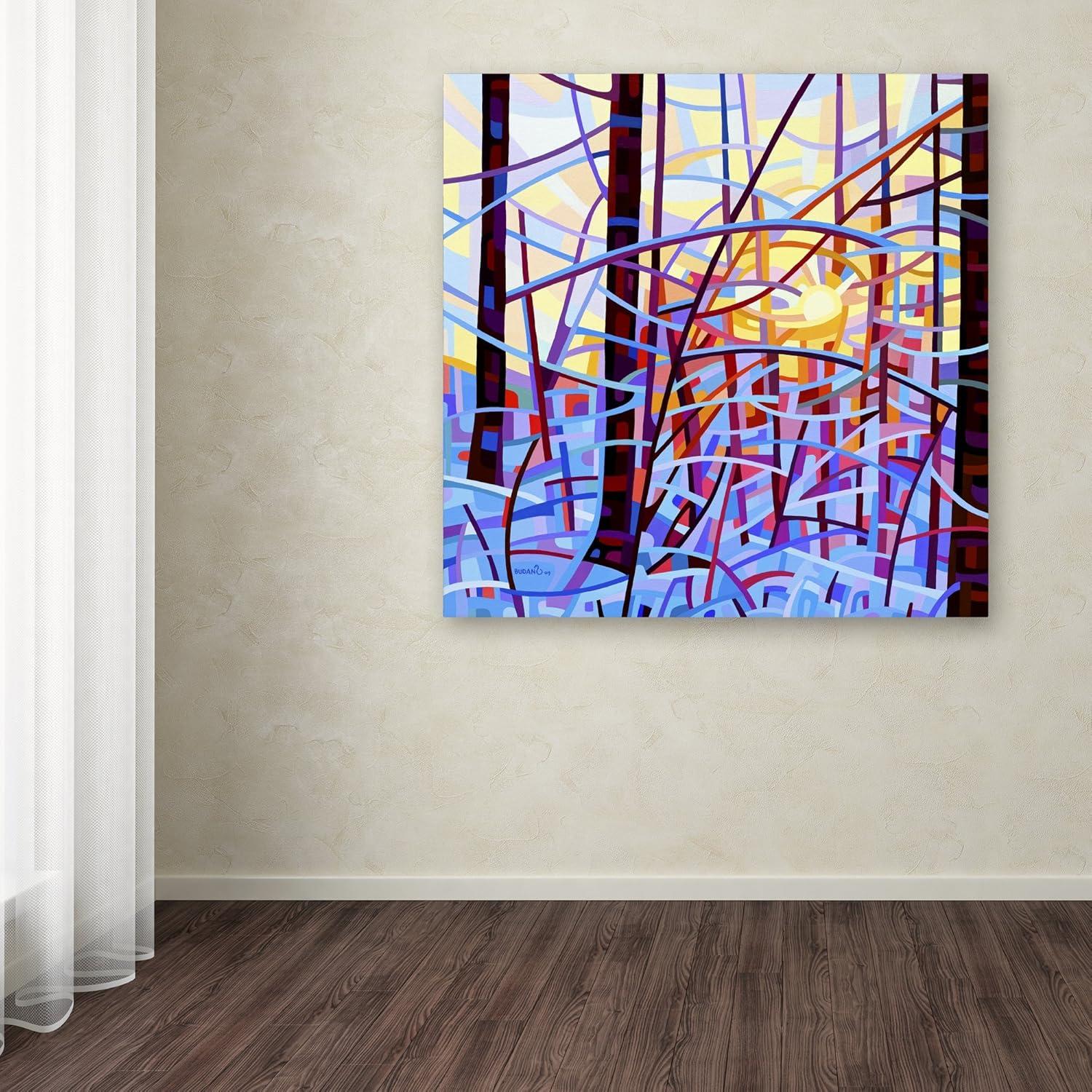 Sunrise Abstract Landscape 24" x 24" Canvas Art