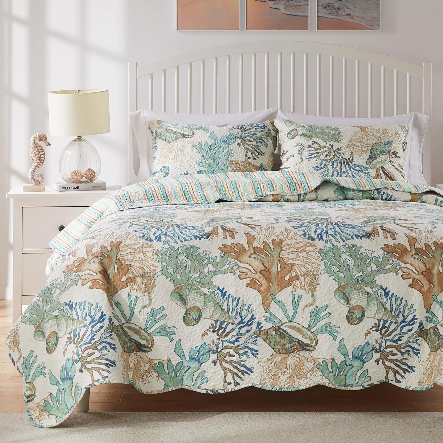 Atlantis Coastal Reversible Quilt Set