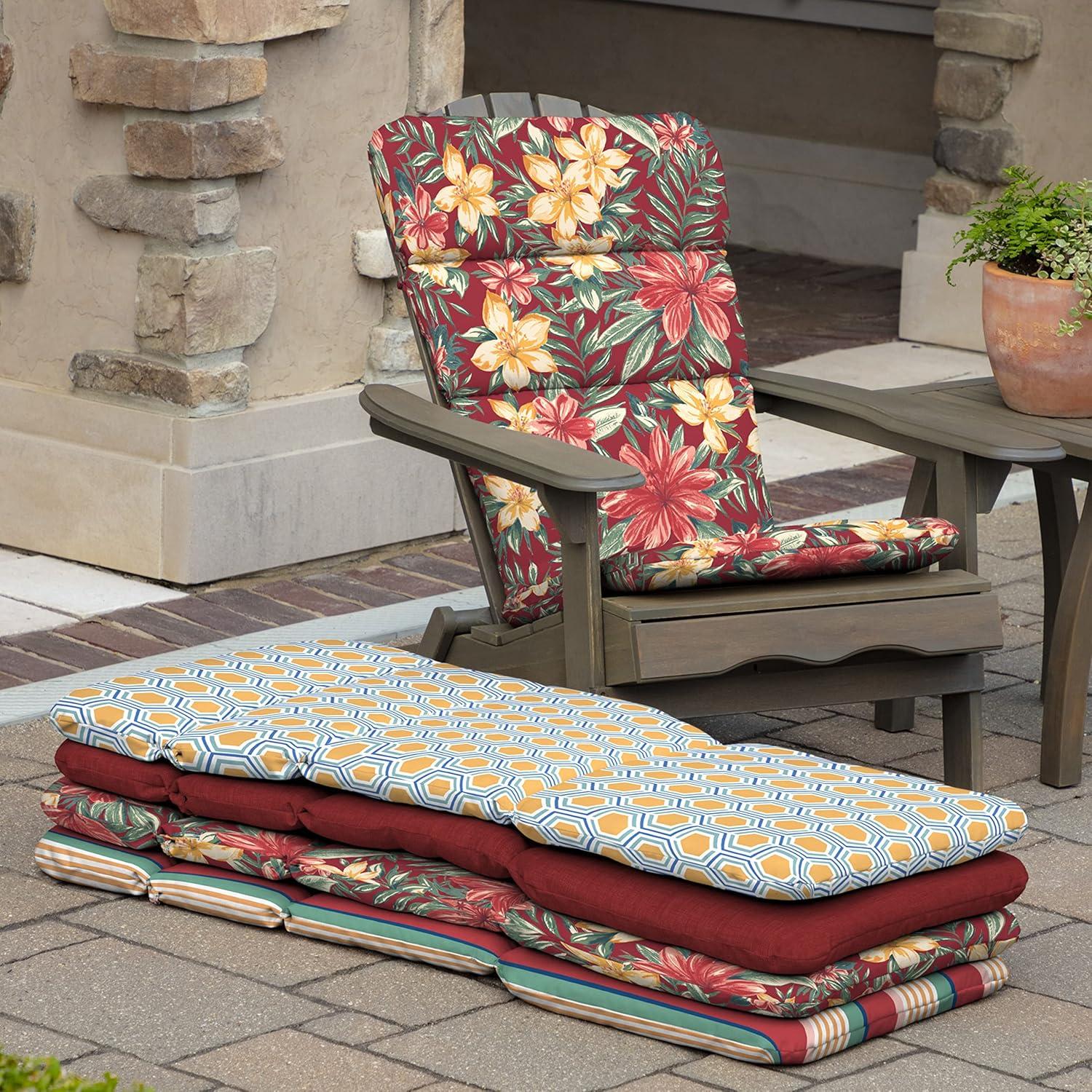 ARDEN Outdoor Rocking Chair or Adirondack Cushion, 20 x 17, Water Repellent, Fade Resistant 17 x 20, Ruby Clarissa