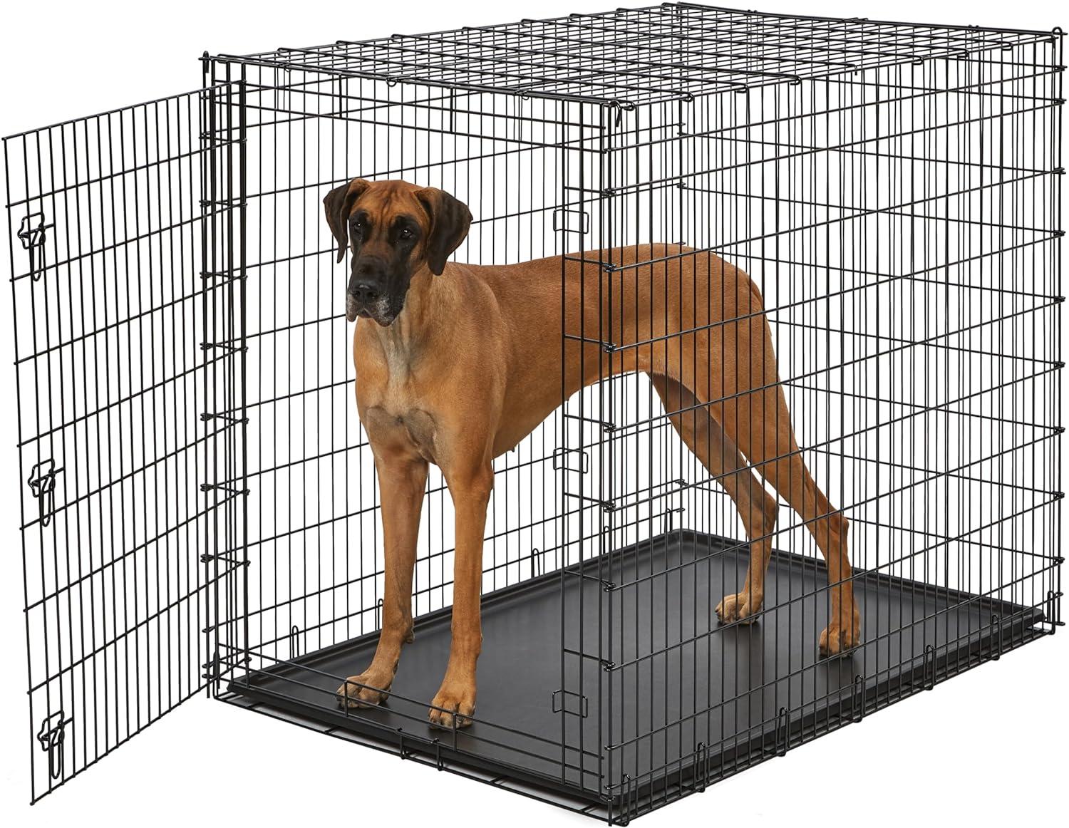 MidWest Homes For Pets XX-Large Single Door Metal Wire Dog Crate, 54"