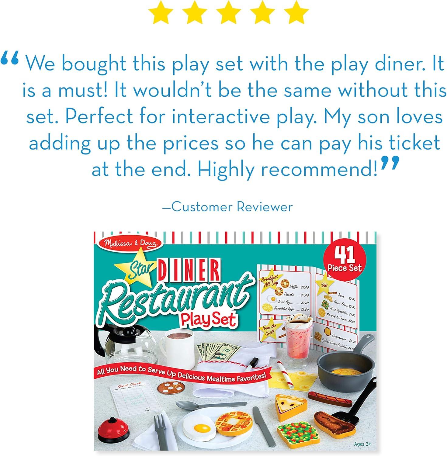 Melissa & Doug Melissa & Doug Star Diner Restaurant Play Set