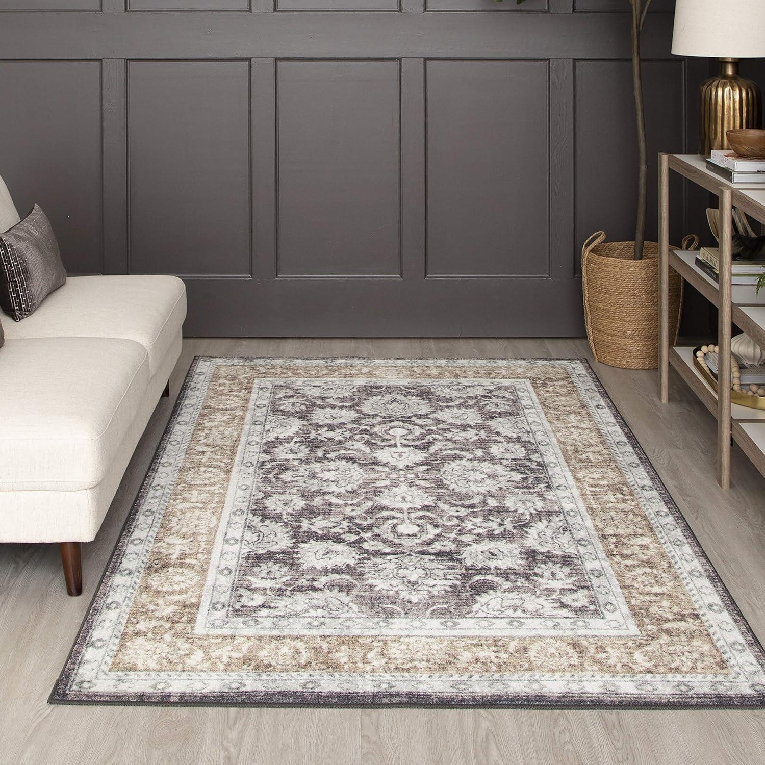 Worcester Oriental Tufted Gray/Brown Area Rug