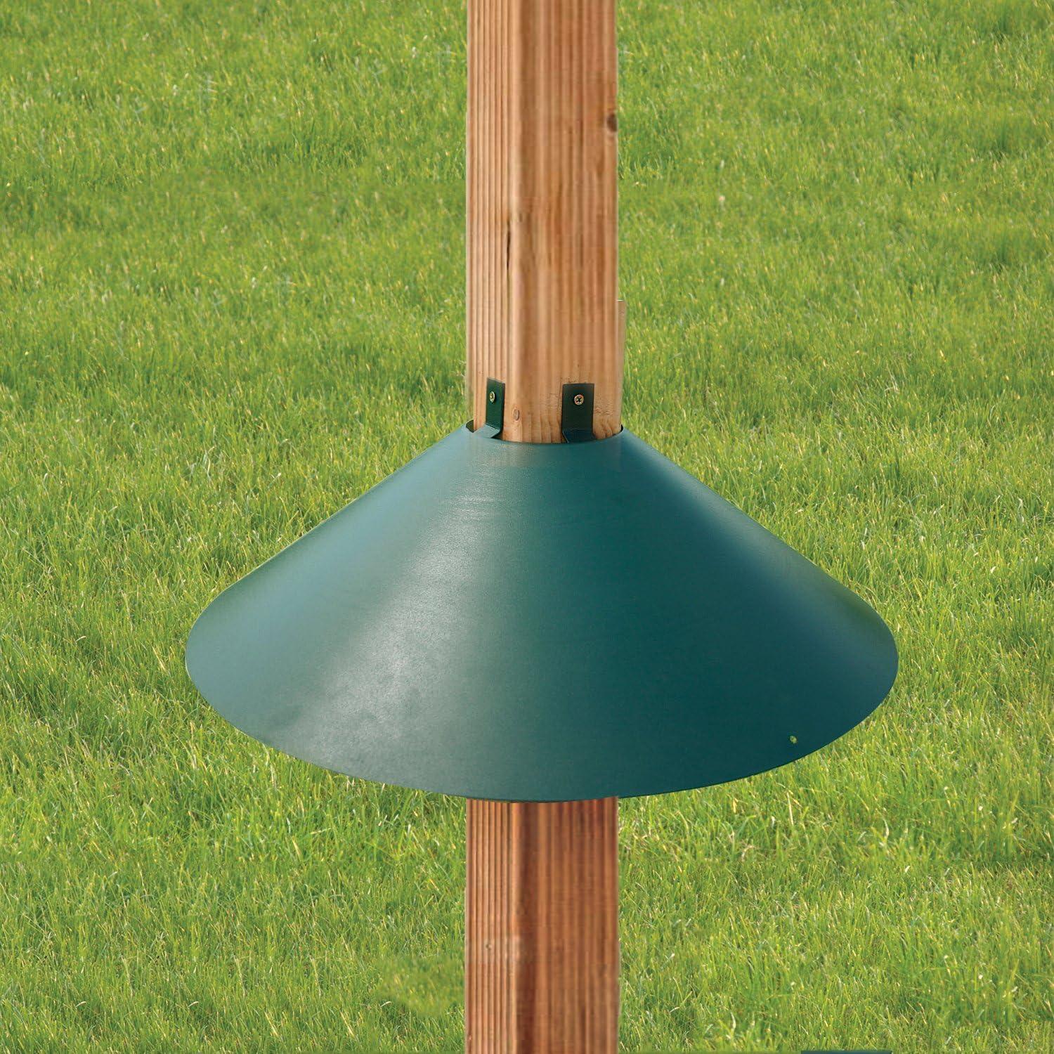 Green Metal Wrap Around Squirrel Baffle Guard for 4x4 Posts