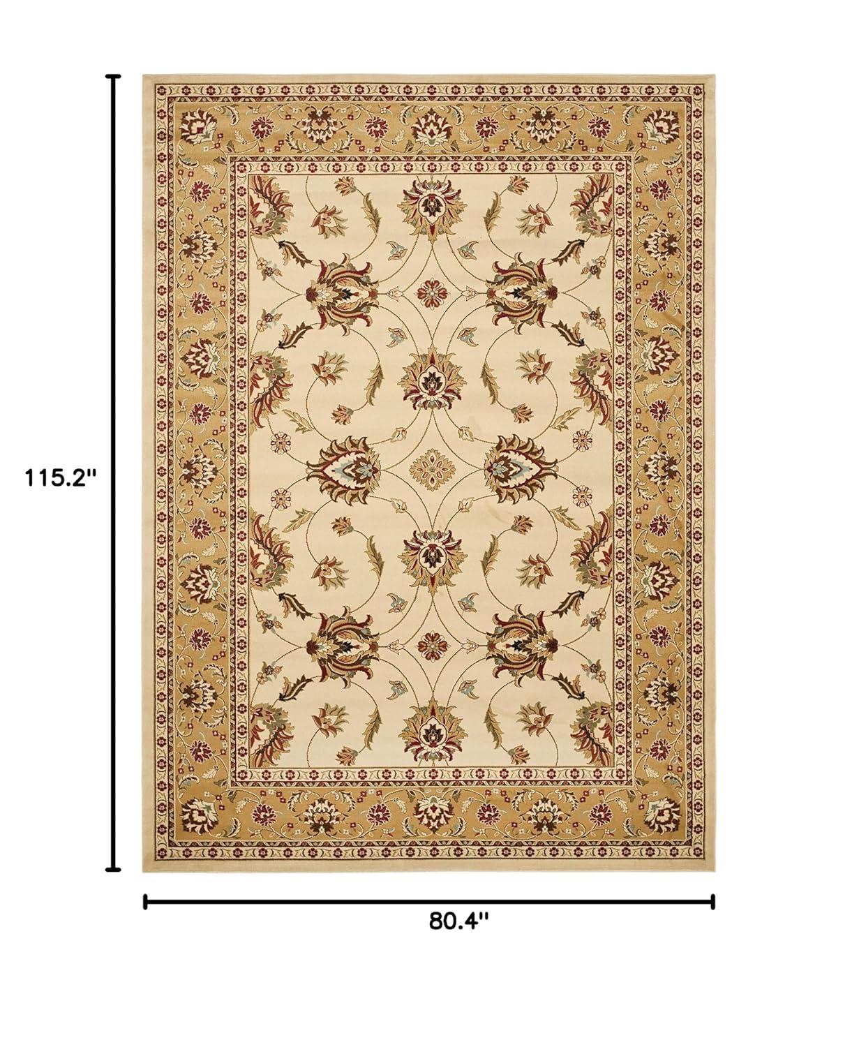 Lyndhurst LNH553 Power Loomed Area Rug - Ivory/Beige - 6'7"x9'6" - Safavieh