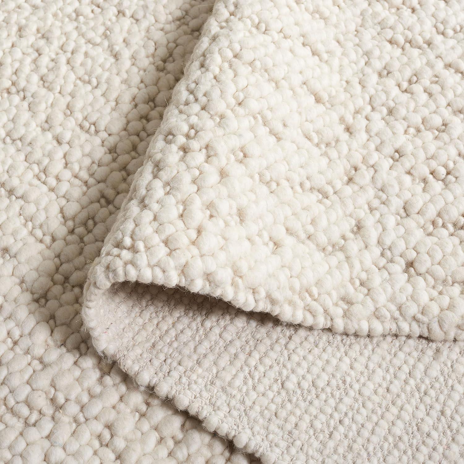 Gracie Oaks Martino Hand Woven Performance Solid Color Rug