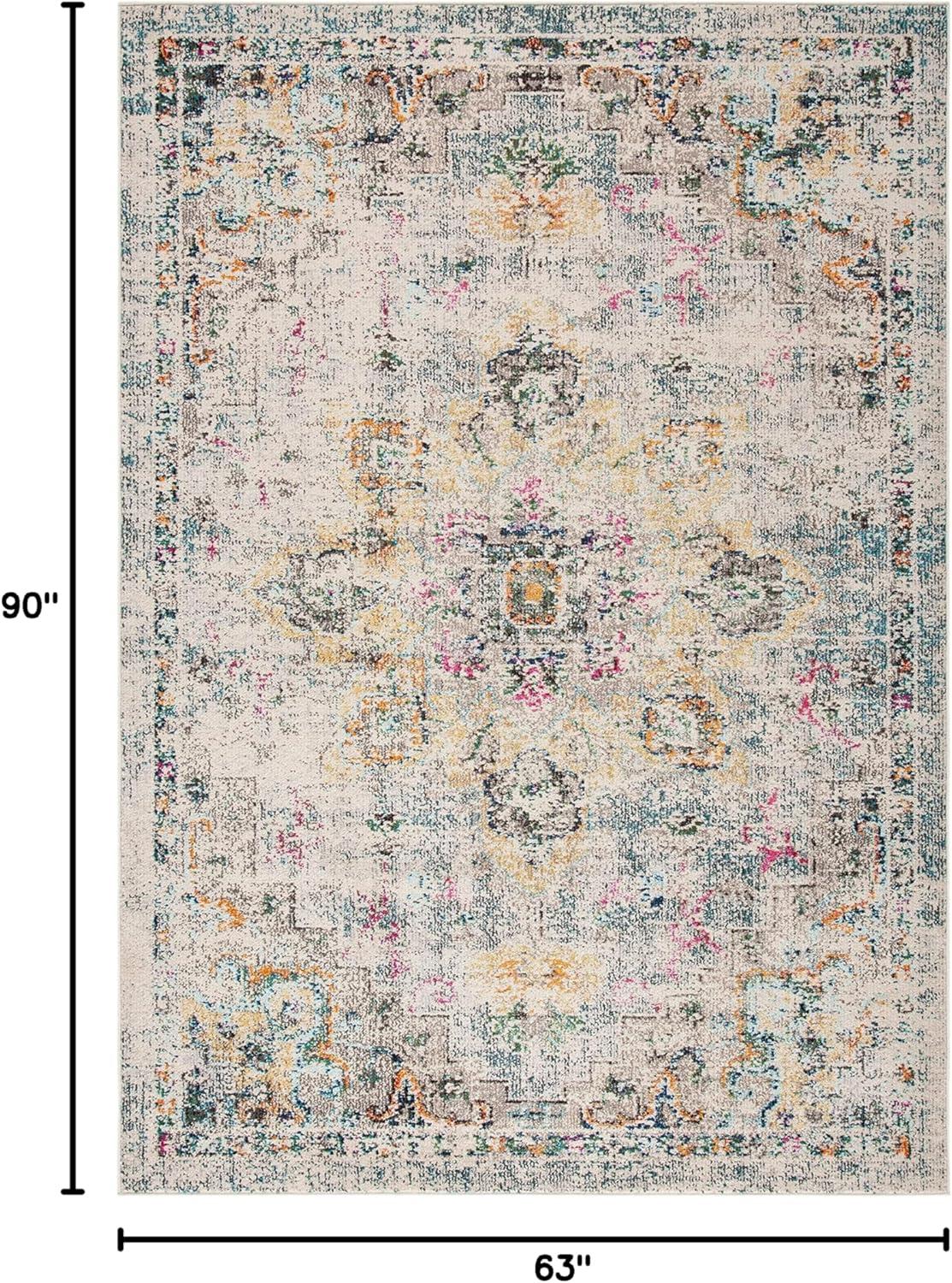 Madison MAD473 Power Loomed Indoor Area Rug - Grey/Gold - 5'3"x7'6" - Safavieh