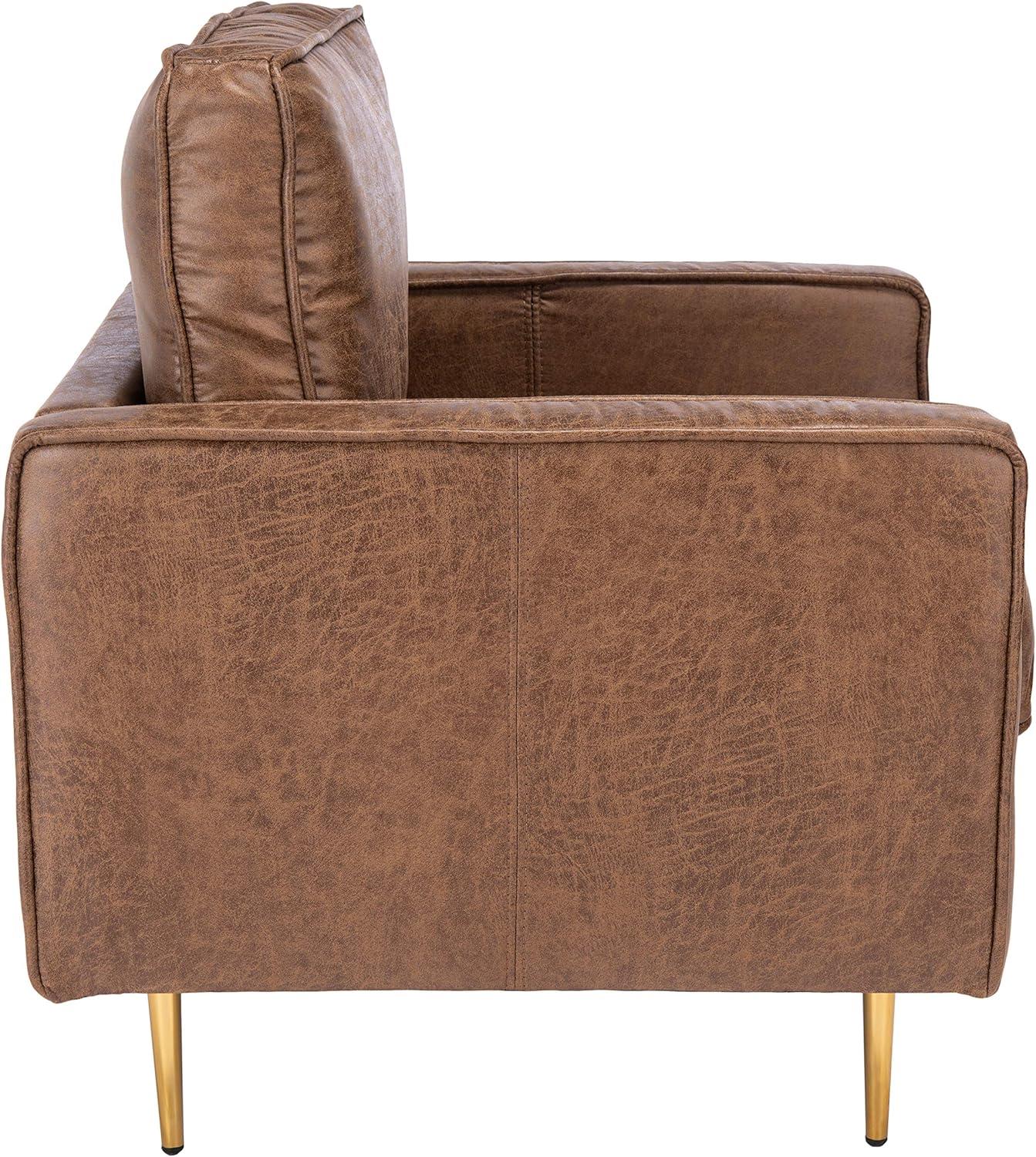 Paityn Accent Chair - ACH2000 - Brown/Gold - Safavieh