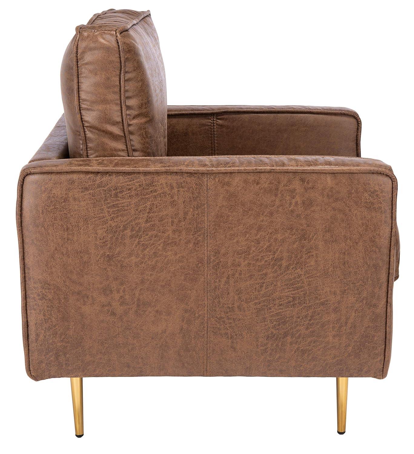 Paityn Accent Chair - ACH2000 - Brown/Gold - Safavieh