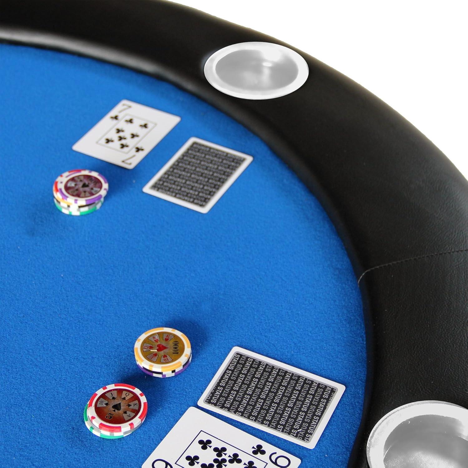 INO Design 84" 10 Players Tri-Fold Poker Table Top Casino Game Texas Holdem Blackjack Mat Card Tabletop