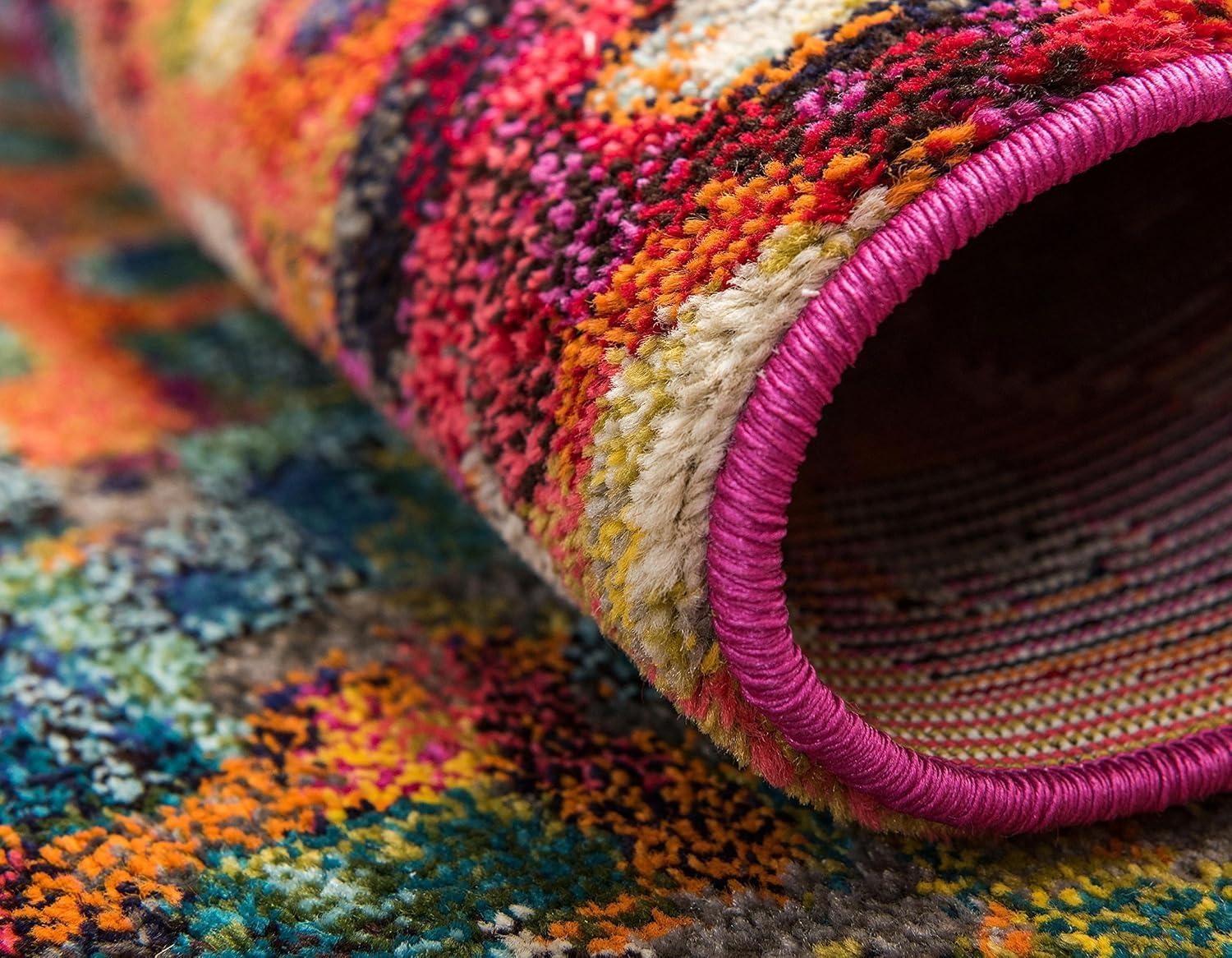 Unique Loom 5' 1 x 8' 0 Jardin Ivy Multi Area Rug