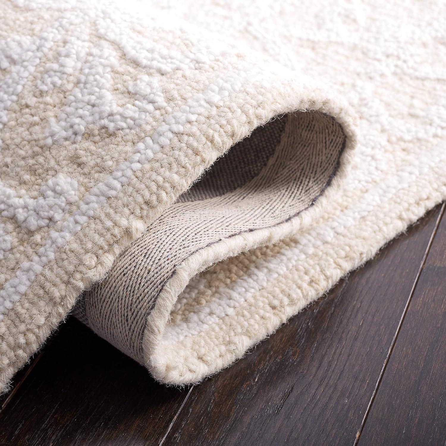 Abstract ABT359 Hand Tufted Area Rug - Ivory/Beige - 8'x10' - Safavieh.