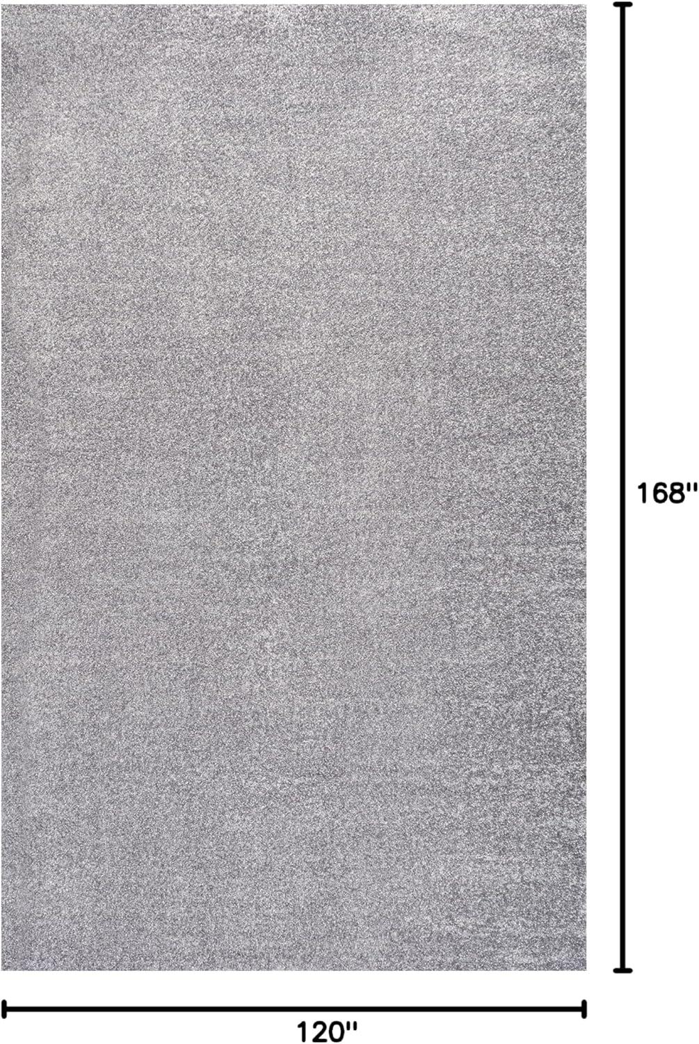 10' X 14' Rectangle Haze Solid Low-Pile Area Rug , Gray - JONATHAN Y