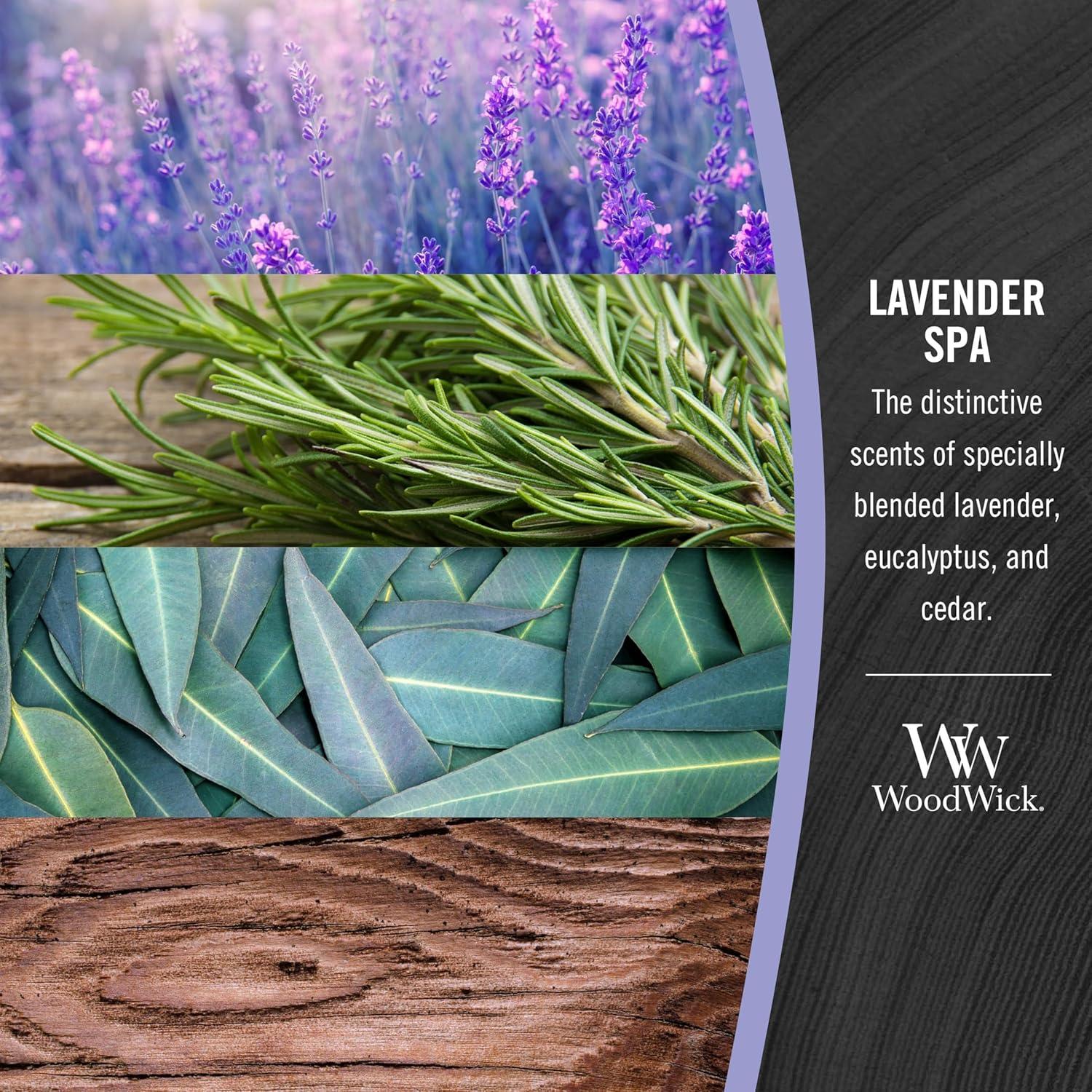 LAVENDER SPA WoodWick 10oz MediumJar Candle Burns 100 Hours