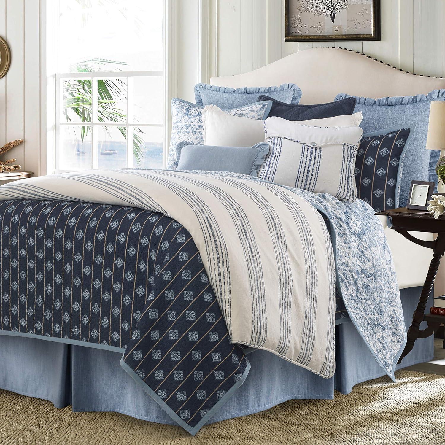 HiEnd Accents Skyler Coastal Cotton Abstract Quilt Set