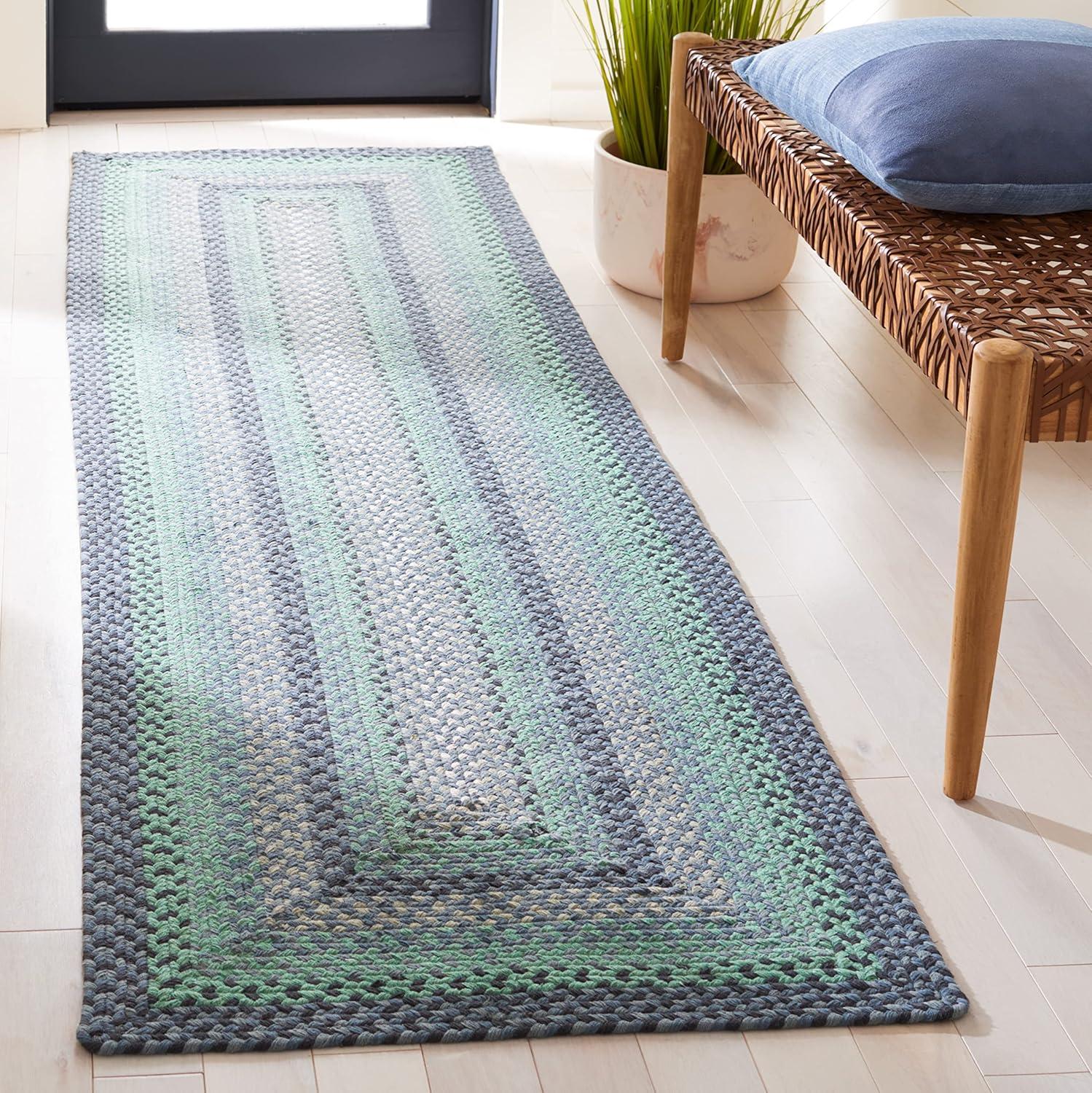 Braided BRD651 Flat Weave Indoor Accent Rug - Yellow/Red - 3'x5' Oval - Safavieh