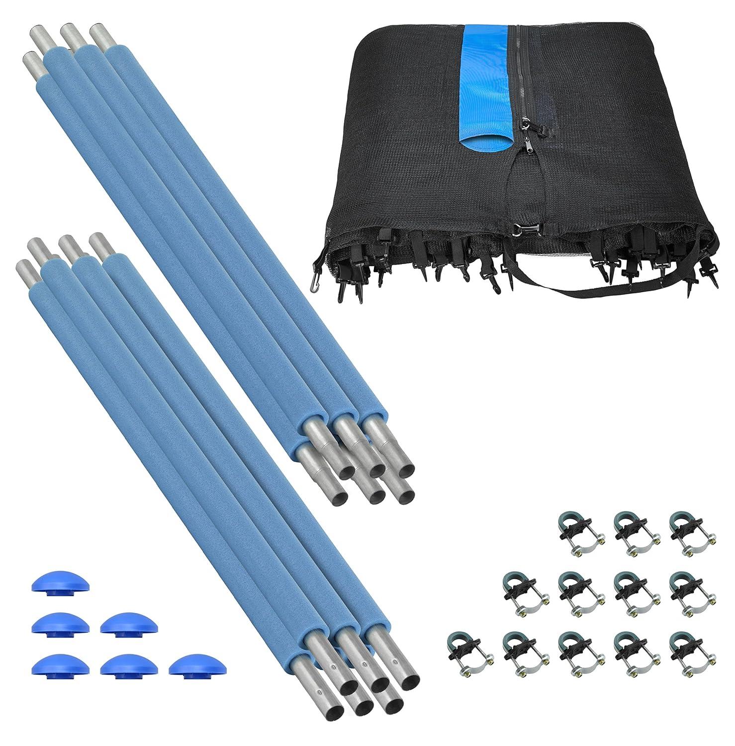 Upper Bounce Machrus 7.5' Trampoline Safety Enclosure with Net, Poles and Foam Sleeves - Trampoline not Included