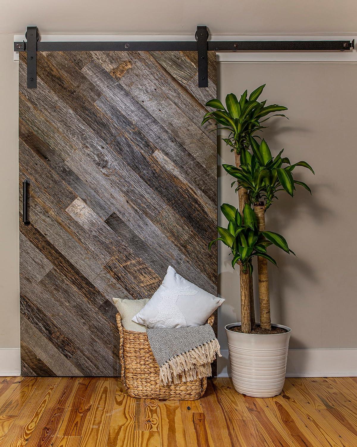 Vintage Harvest Reclaimed Lumber Variable Length Barnwood Wall Paneling in Gray