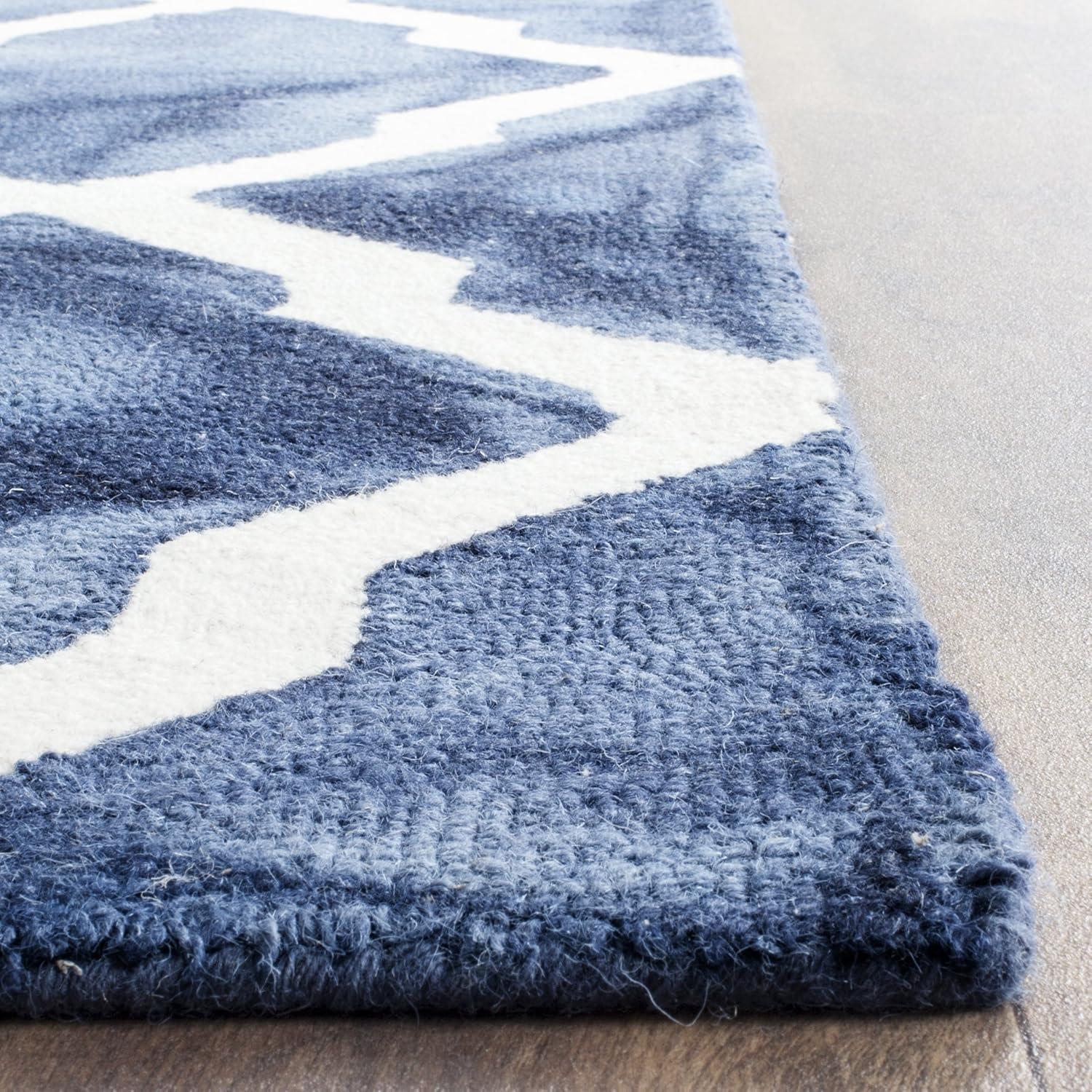 Dip Dye DDY540 Hand Tufted Indoor Area Rug - Navy/Ivory - 8'x10' - Safavieh